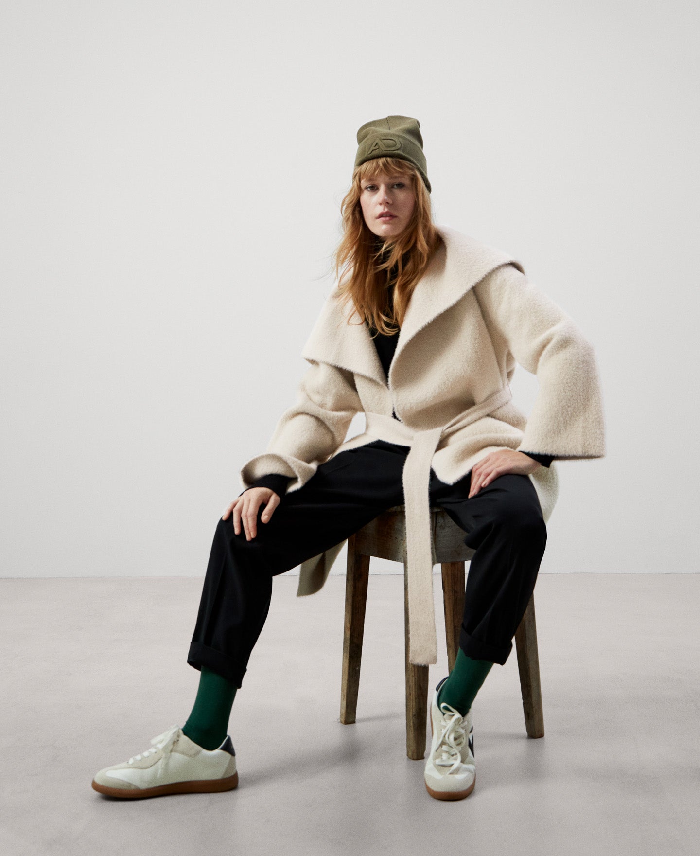 Women Knit Jacket | Light Cream Jacket by Spanish designer Adolfo Dominguez