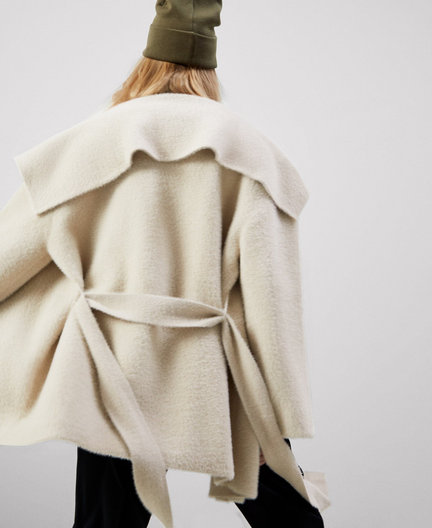 Women Knit Jacket | Light Cream Jacket by Spanish designer Adolfo Dominguez