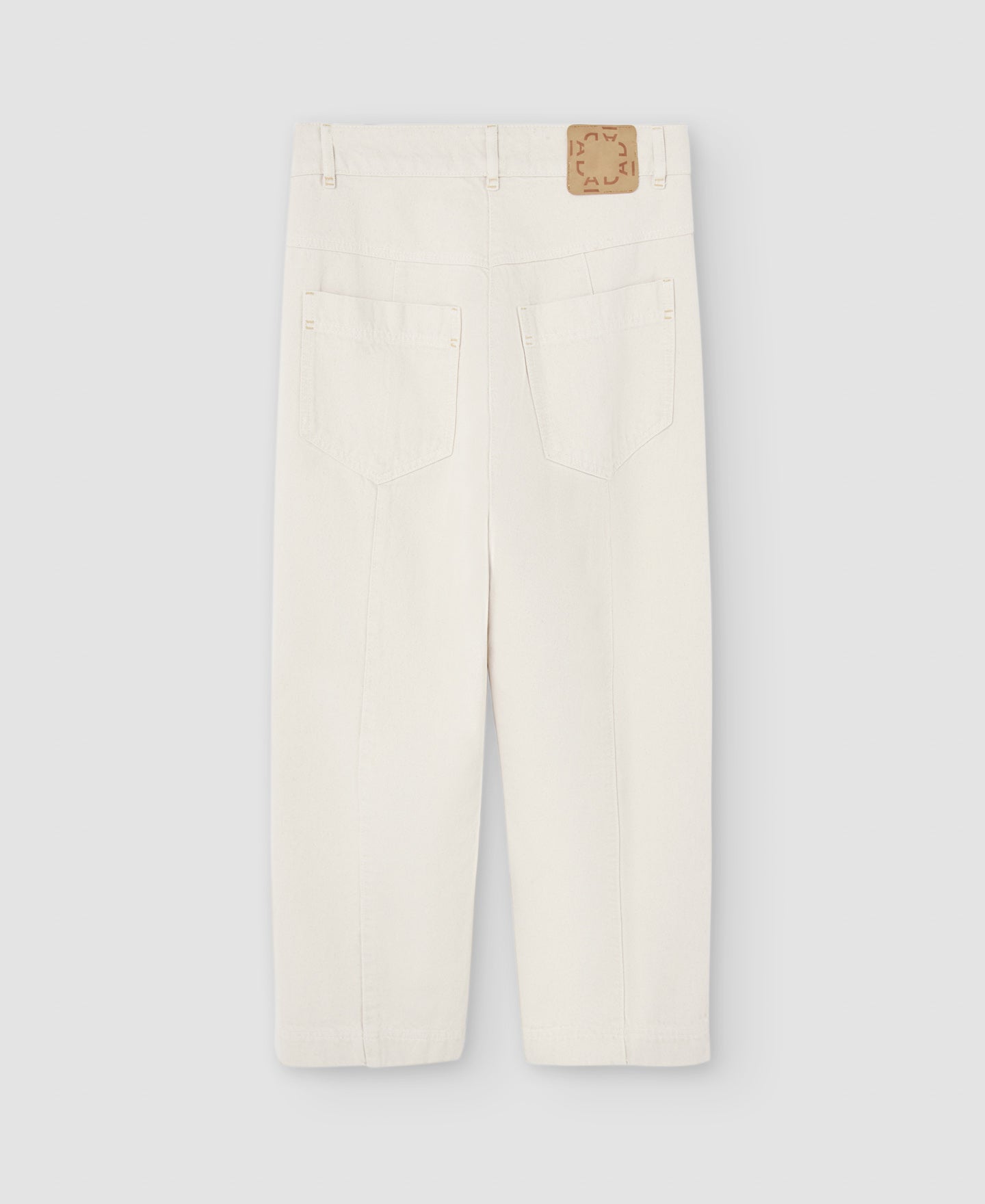 Women Jeans | Light Cream Organic Cotton Carrot Jeans by Spanish designer Adolfo Dominguez