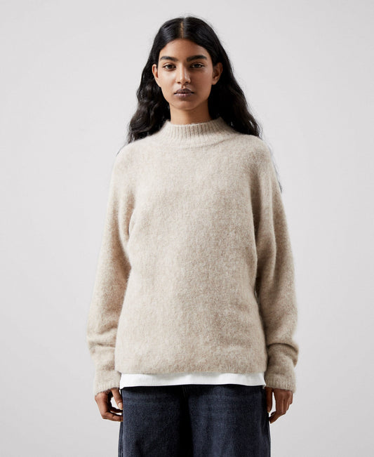 Women Jersey | Light Cream Sweater by Spanish designer Adolfo Dominguez