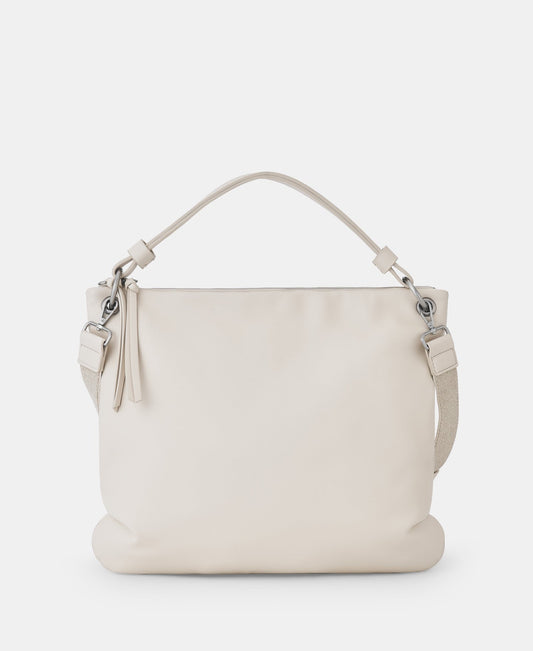 Women Bags | Light Cream Vegan Leather Hobo by Spanish designer Adolfo Dominguez