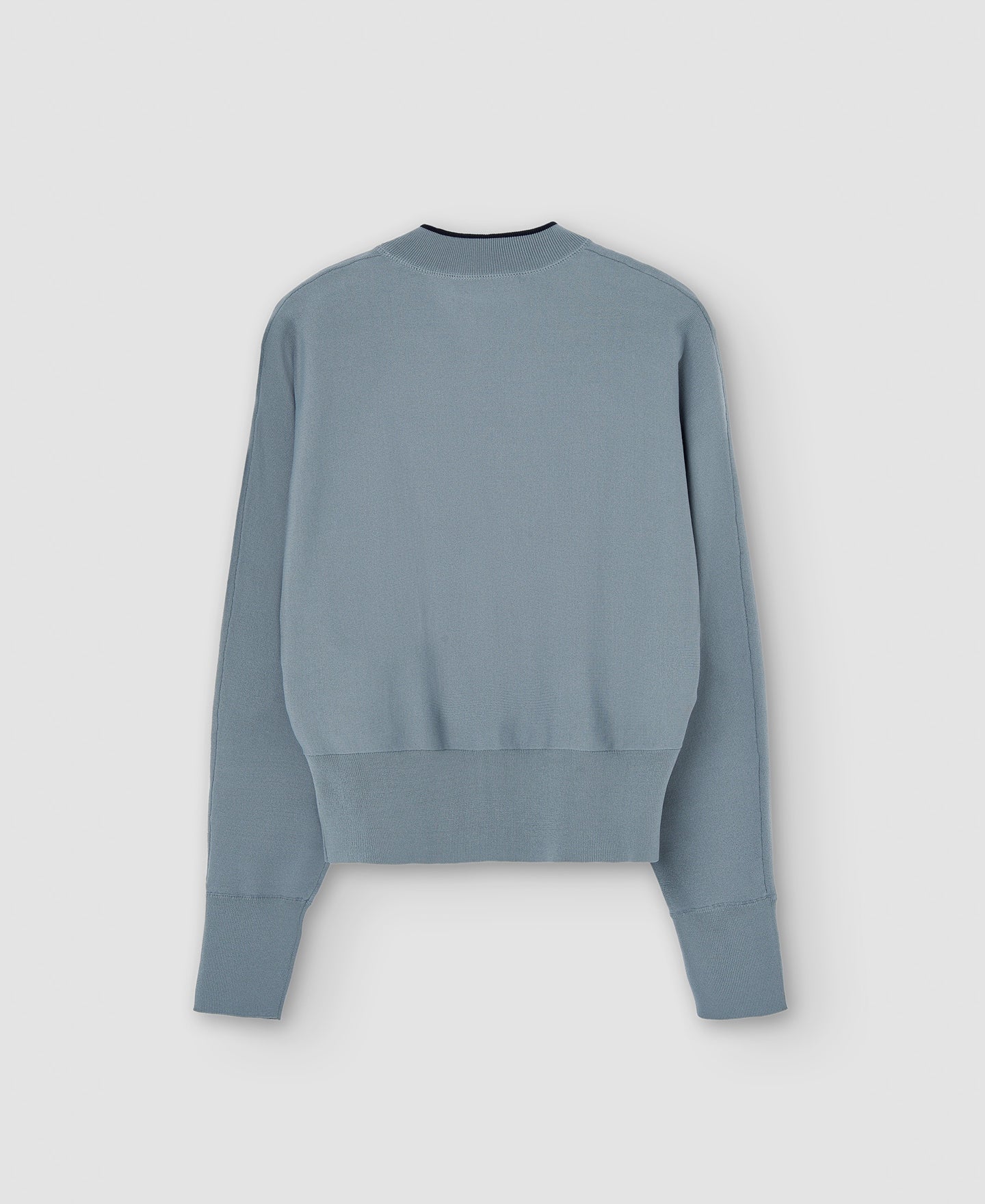 Women Knit Jacket | Light Grey Japanese Sleeve Bomber Jacket by Spanish designer Adolfo Dominguez