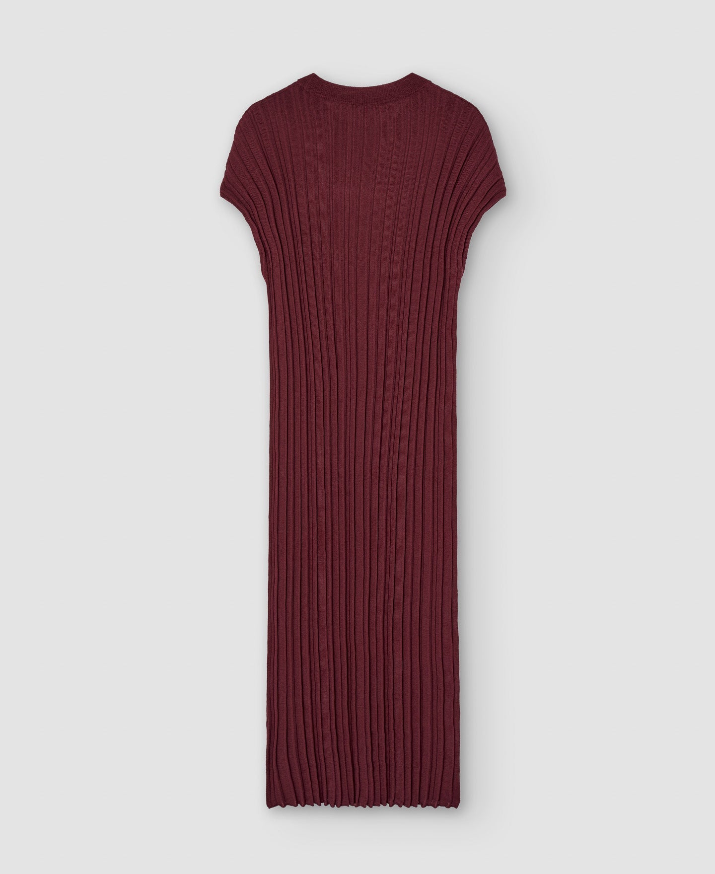 Women Dress | Light Maroon Pleated Viscose Dress by Spanish designer Adolfo Dominguez