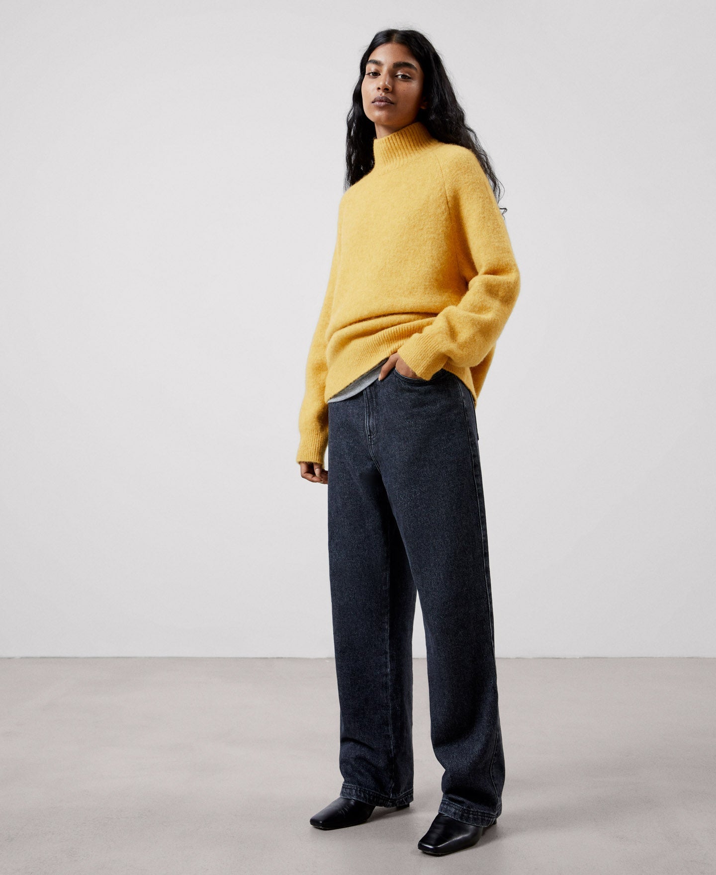 Women Jersey | Light Yellow Sweater by Spanish designer Adolfo Dominguez