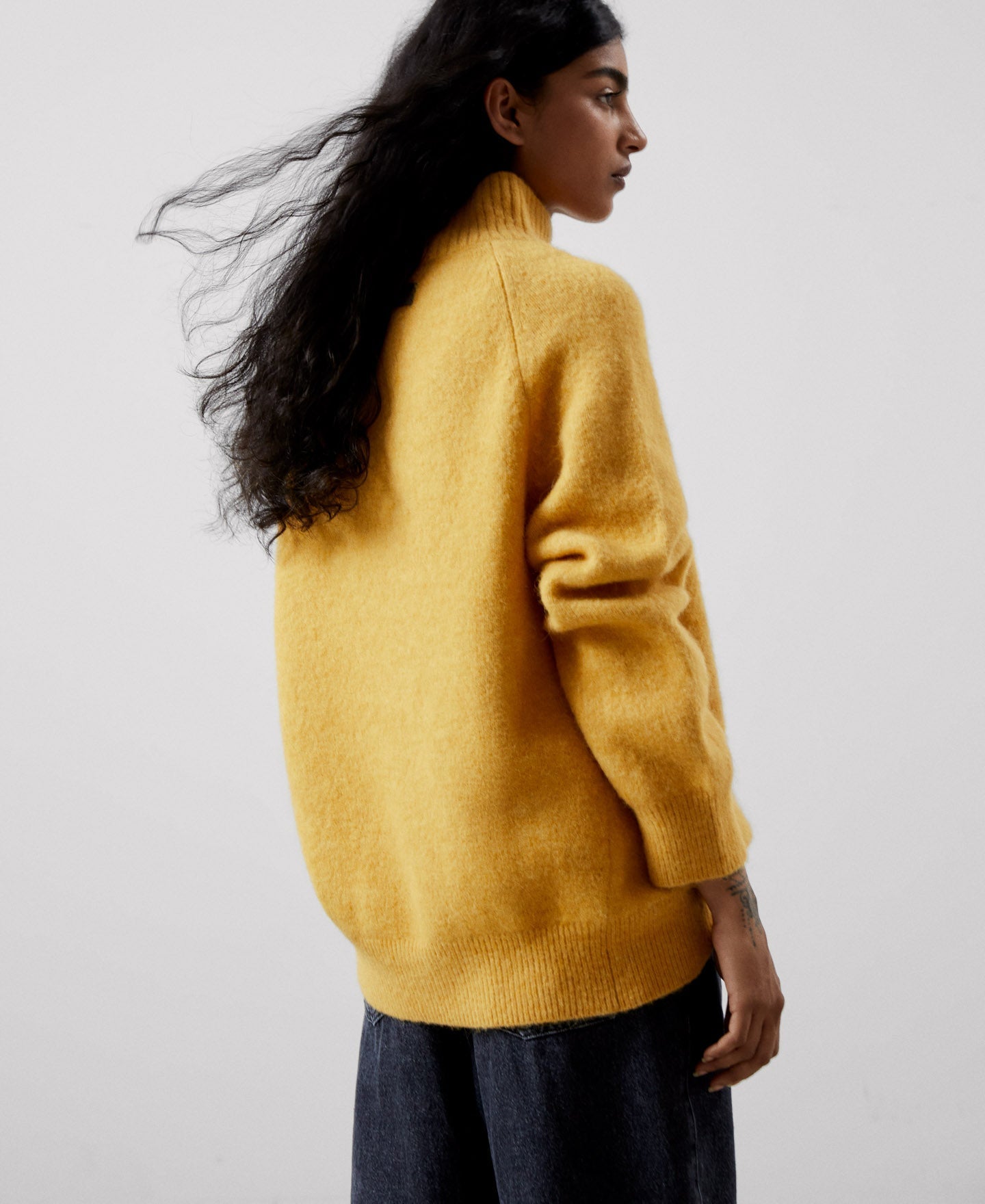 Women Jersey | Light Yellow Sweater by Spanish designer Adolfo Dominguez