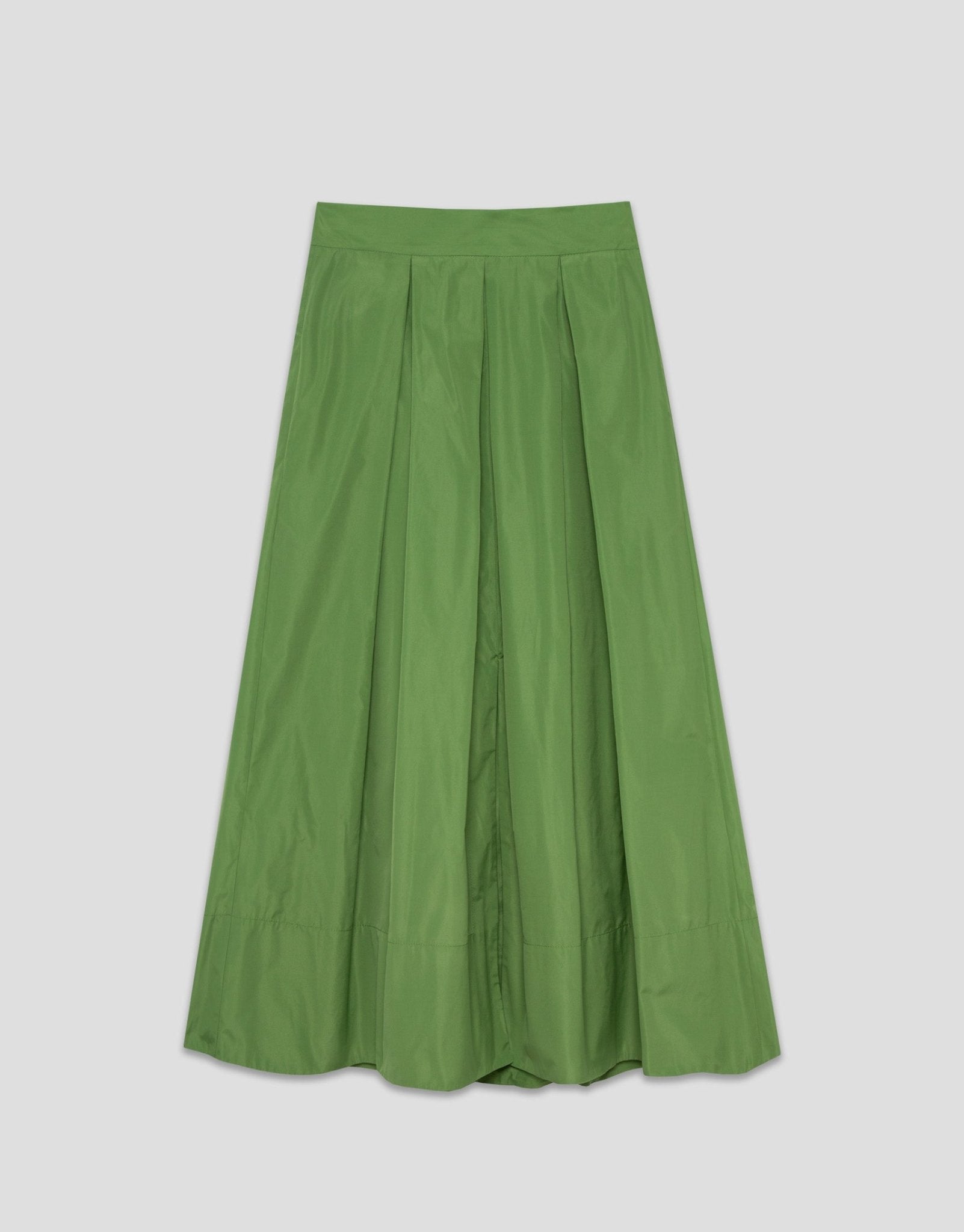 Skirts | Long green taffeta skirt with front slit by Spanish designer Roberto Verino