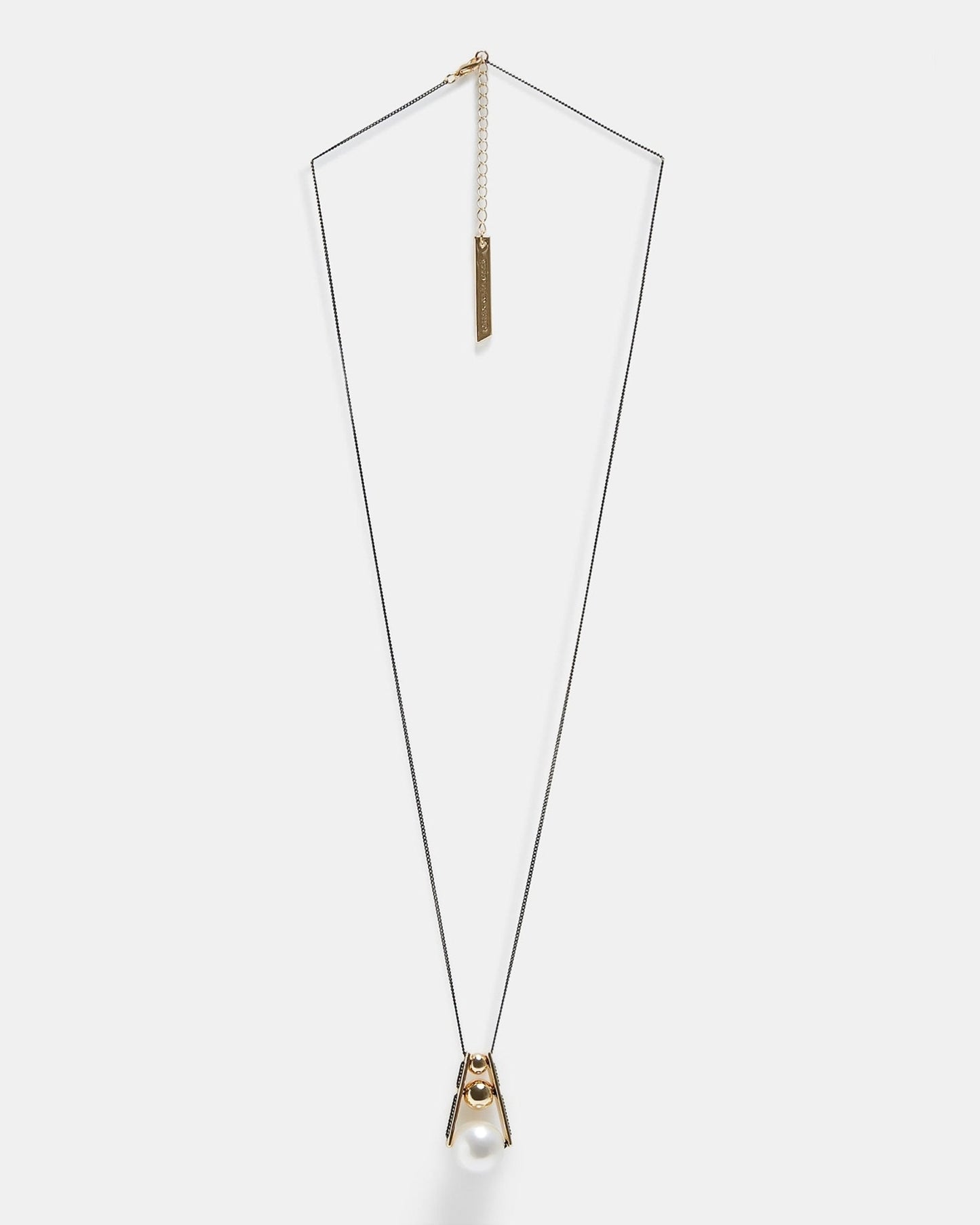Women Necklace | Long Necklace With Spherical Pendants by Spanish designer Adolfo Dominguez