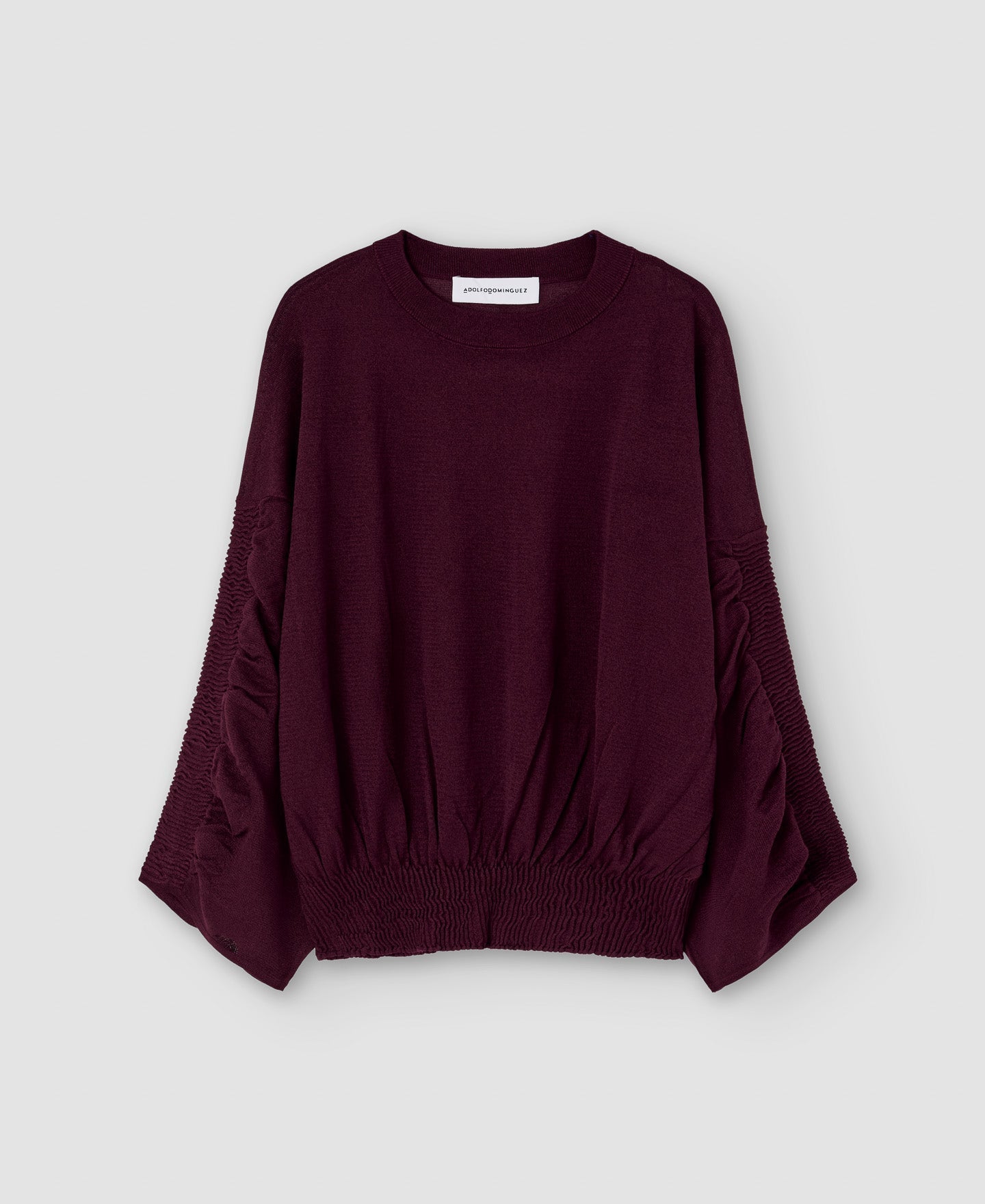 Women Jersey | Maroon Lenzing™ Viscose Sweater by Spanish designer Adolfo Dominguez