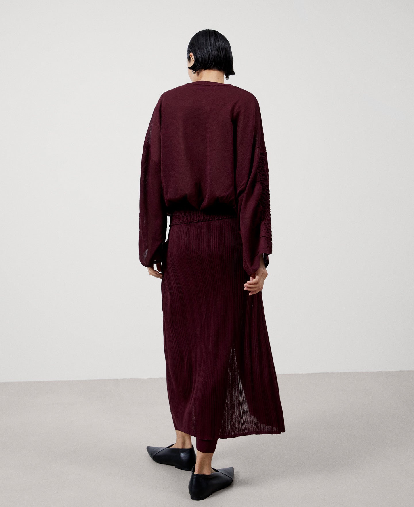 Women Jersey | Maroon Lenzing™ Viscose Sweater by Spanish designer Adolfo Dominguez