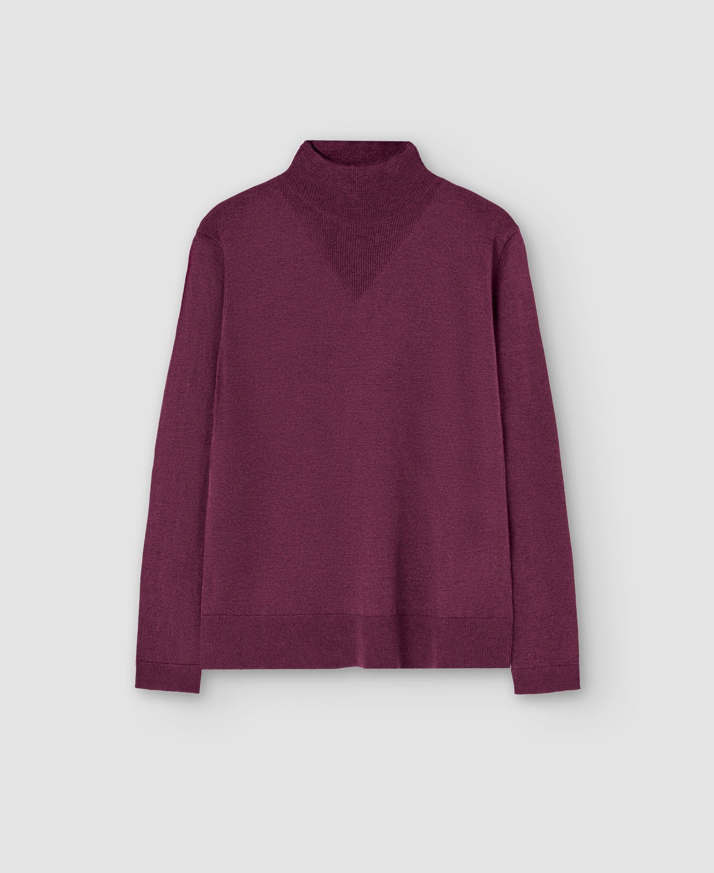 Women Jersey | Maroon Responsible Merino Wool Sweater by Spanish designer Adolfo Dominguez