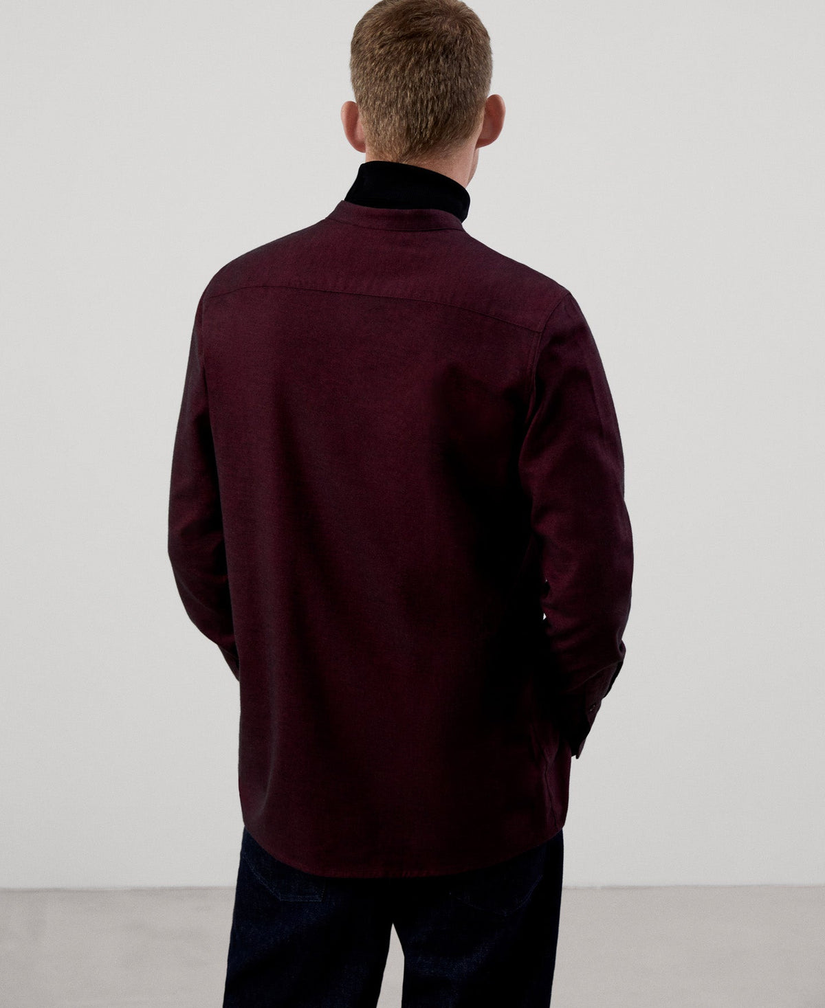 Men Shirt | Maroon Shirt by Spanish designer Adolfo Dominguez