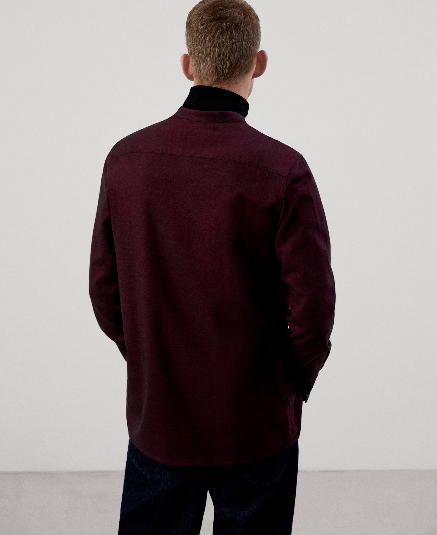 Men Shirt | Maroon Shirt by Spanish designer Adolfo Dominguez