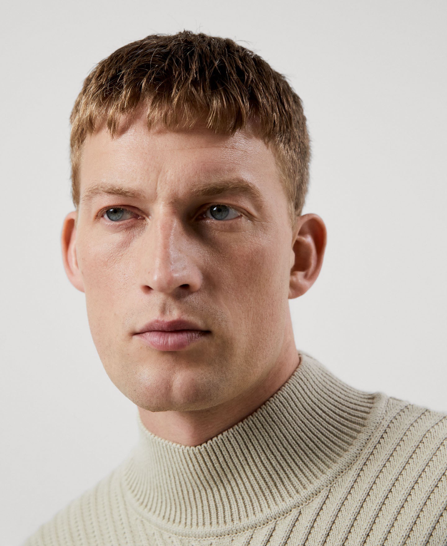 Men Jersey | Mens Ecru Sweater by Spanish designer Adolfo Dominguez