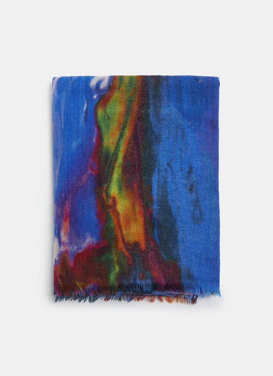 Women Shawl | Merino Scarf With Multi-Colour Print by Spanish designer Adolfo Dominguez