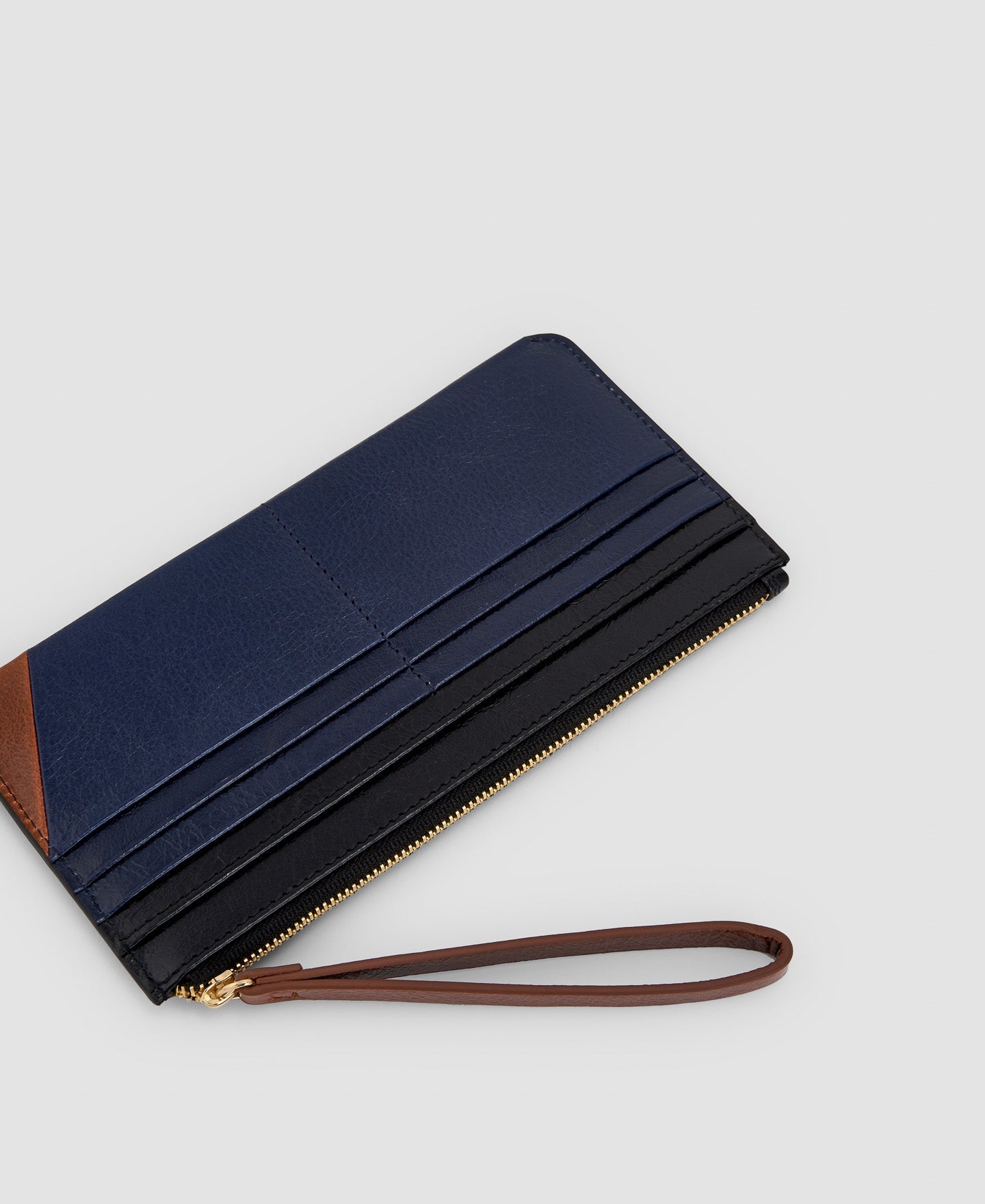 Women Wallet | Multicolor Cracked Leather Large Card Holder by Spanish designer Adolfo Dominguez