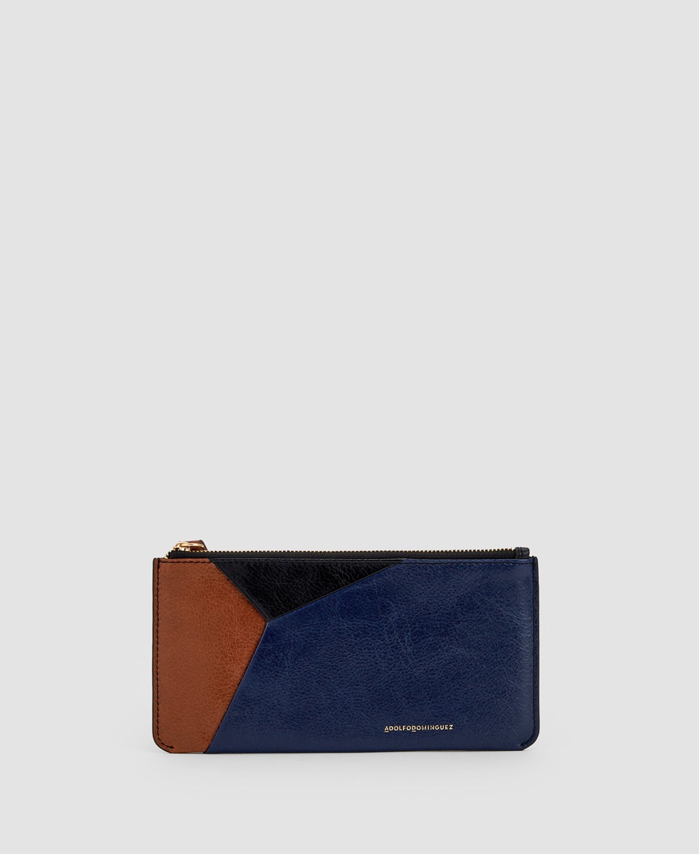 Women Wallet | Multicolor Cracked Leather Large Card Holder by Spanish designer Adolfo Dominguez