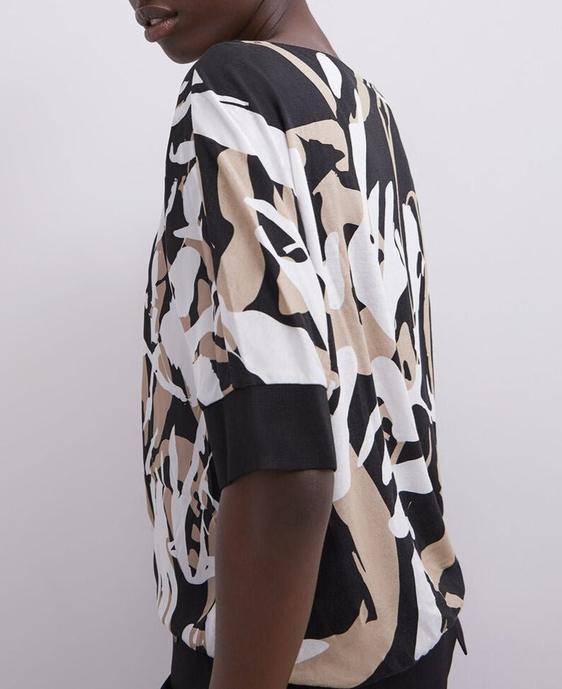 Women Long-Sleeve T-Shirt | Multicolor2 Camiseta Estampada En Tejido Y Punto by Spanish designer Adolfo Dominguez