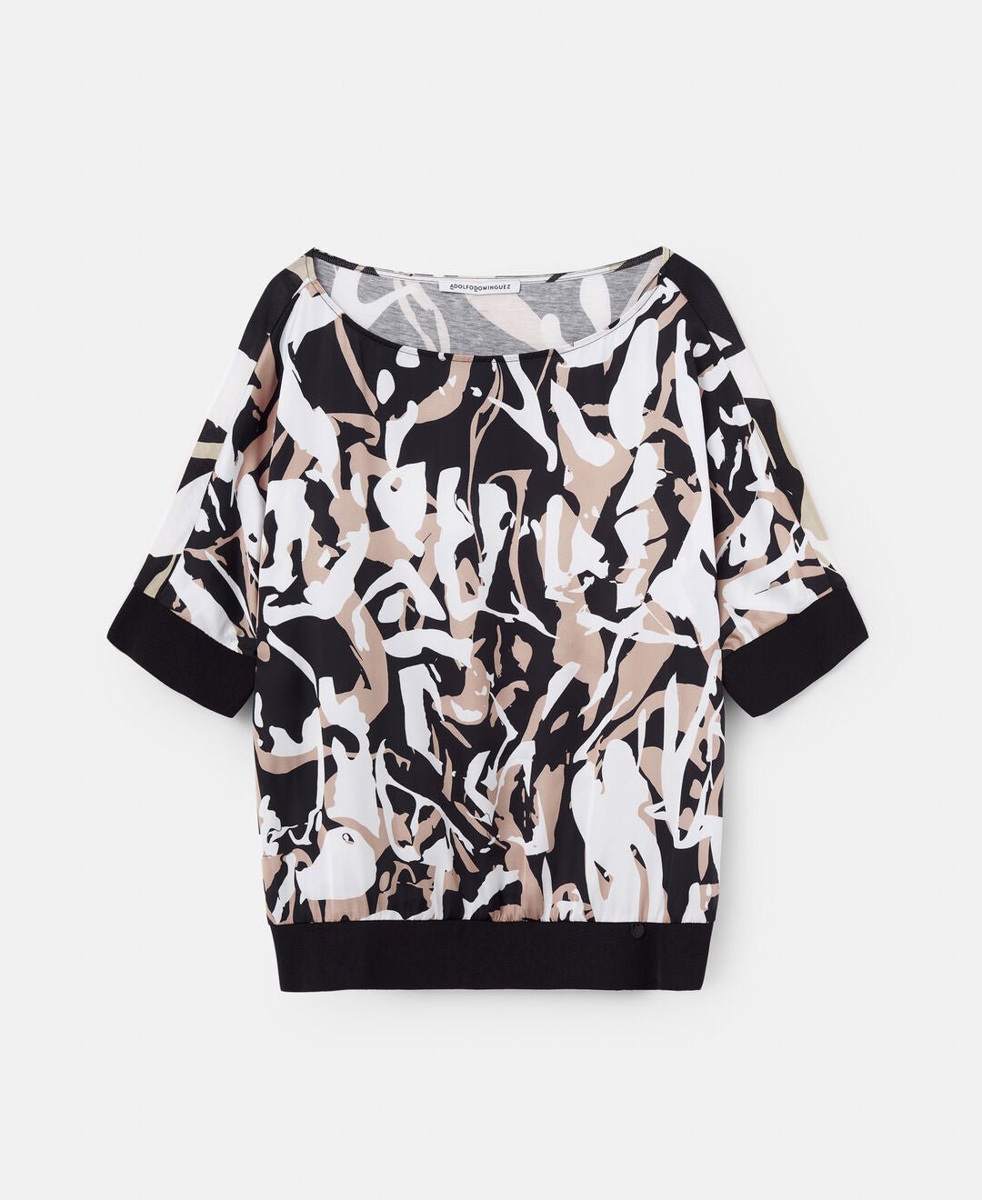 Women Long-Sleeve T-Shirt | Multicolor2 Camiseta Estampada En Tejido Y Punto by Spanish designer Adolfo Dominguez