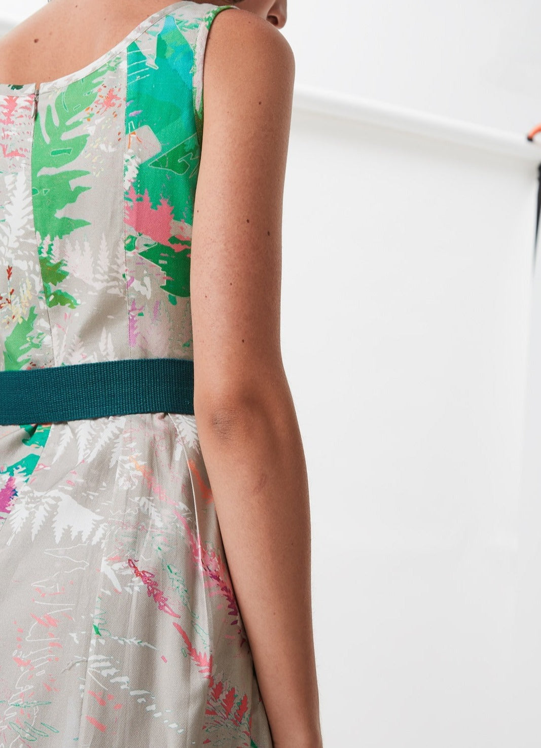 Women Dress | Multicolor2 Pleated Dress With Ethnic Print by Spanish designer Adolfo Dominguez