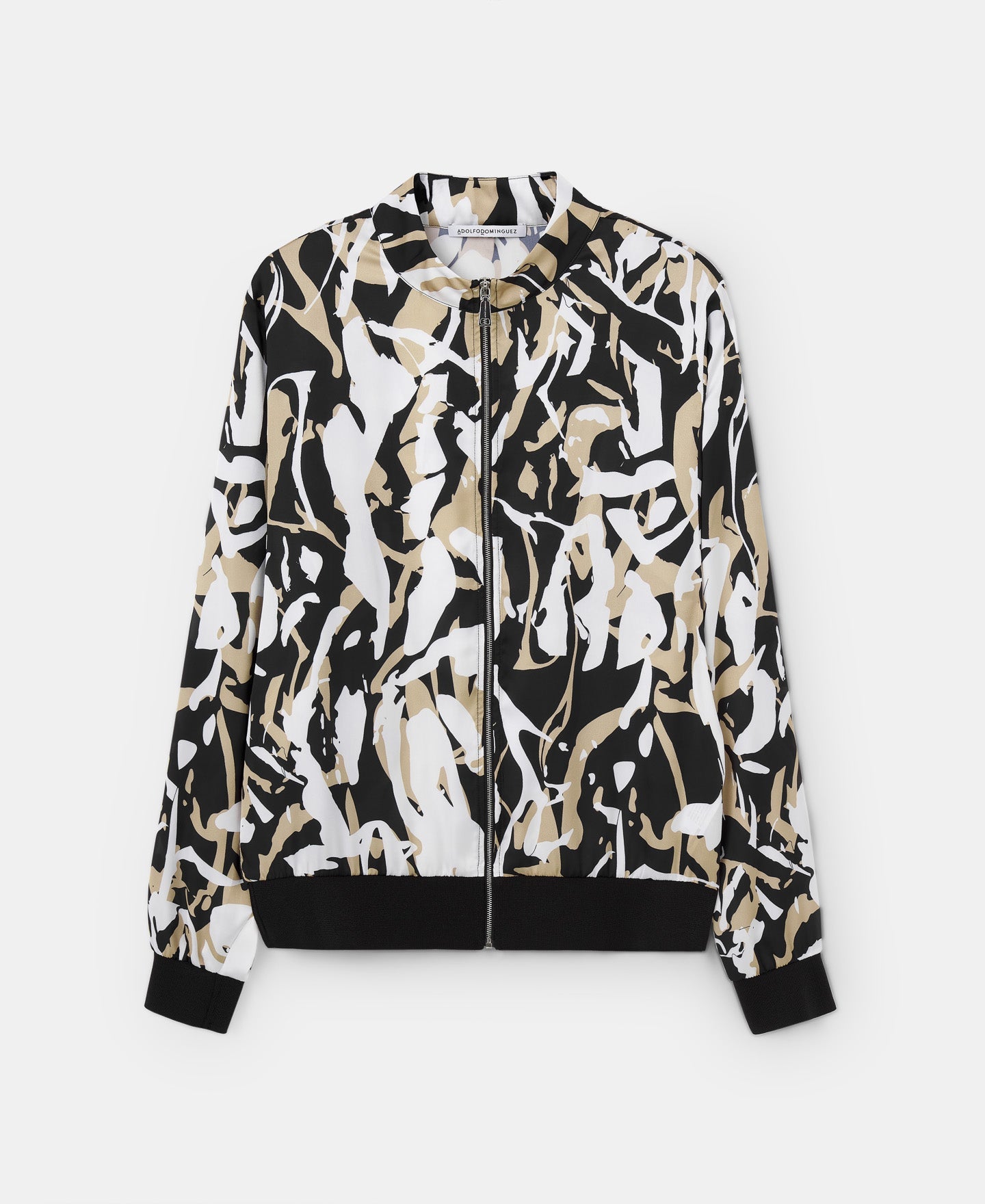 Women Unstructured Jacket | Multicolor2 Printed Bomber Jacket by Spanish designer Adolfo Dominguez