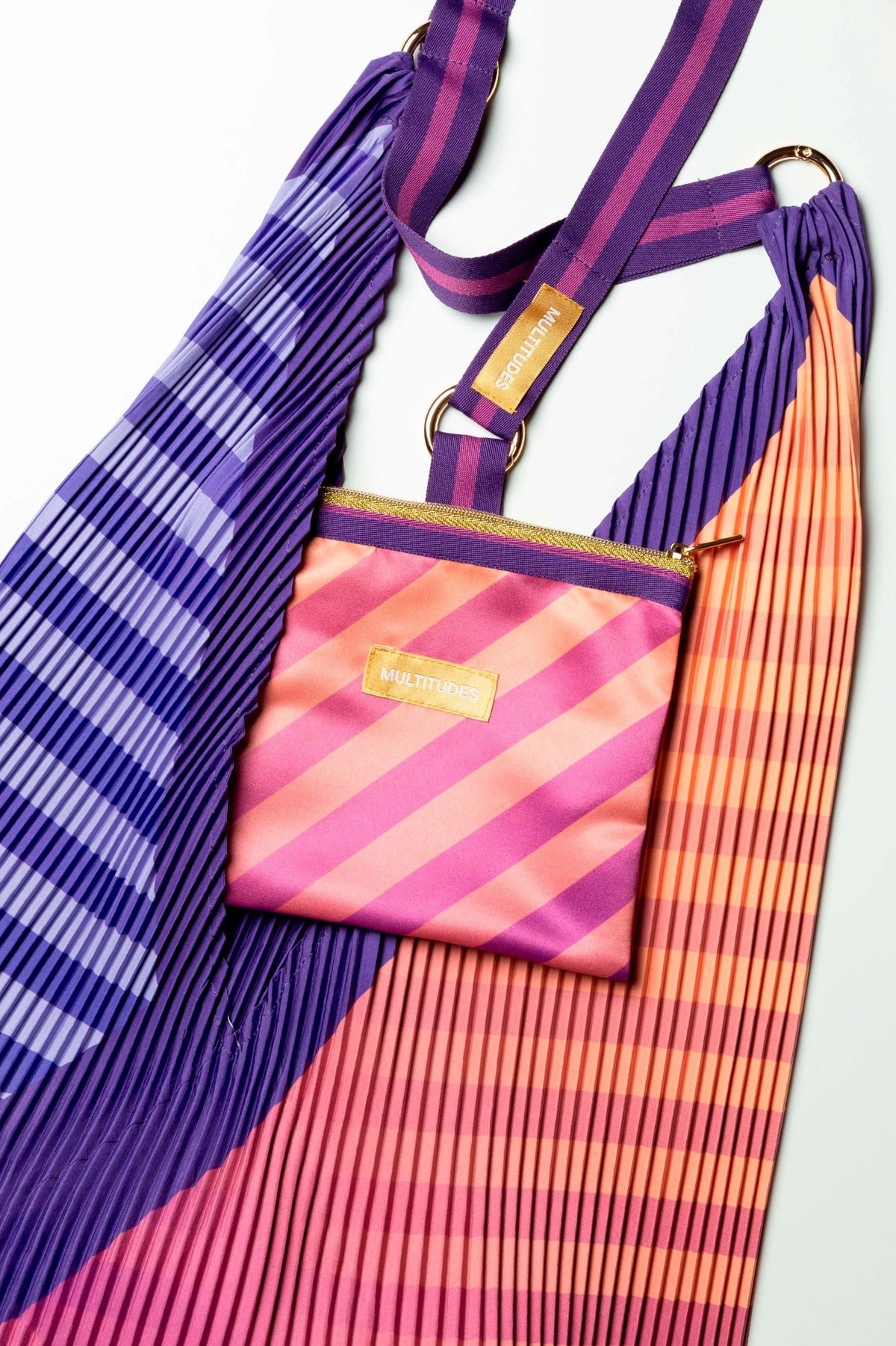Multitudes Claudia Purple Clutch Bag