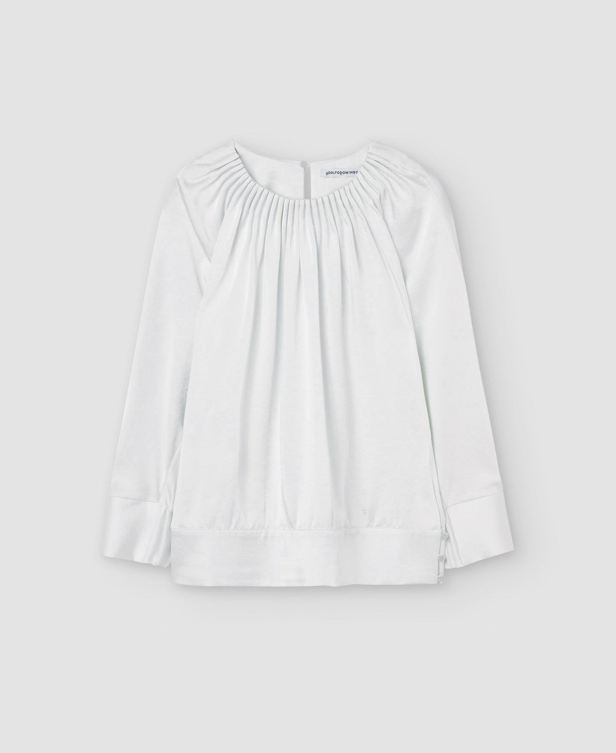 Women Short Sleeved Shirt | Natural White Dolman Sleeve Shirt by Spanish designer Adolfo Dominguez