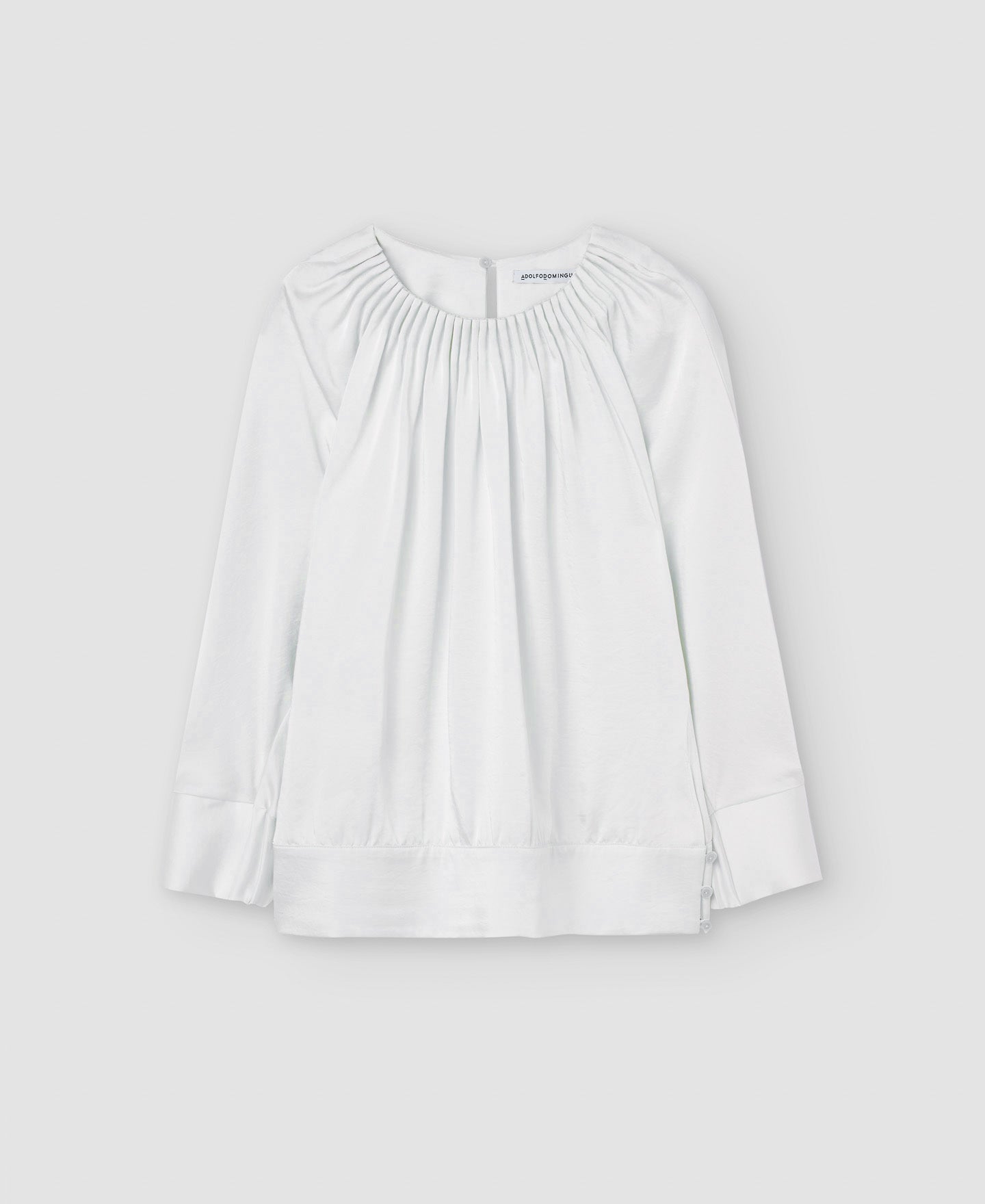 Women Short Sleeved Shirt | Natural White Dolman Sleeve Shirt by Spanish designer Adolfo Dominguez