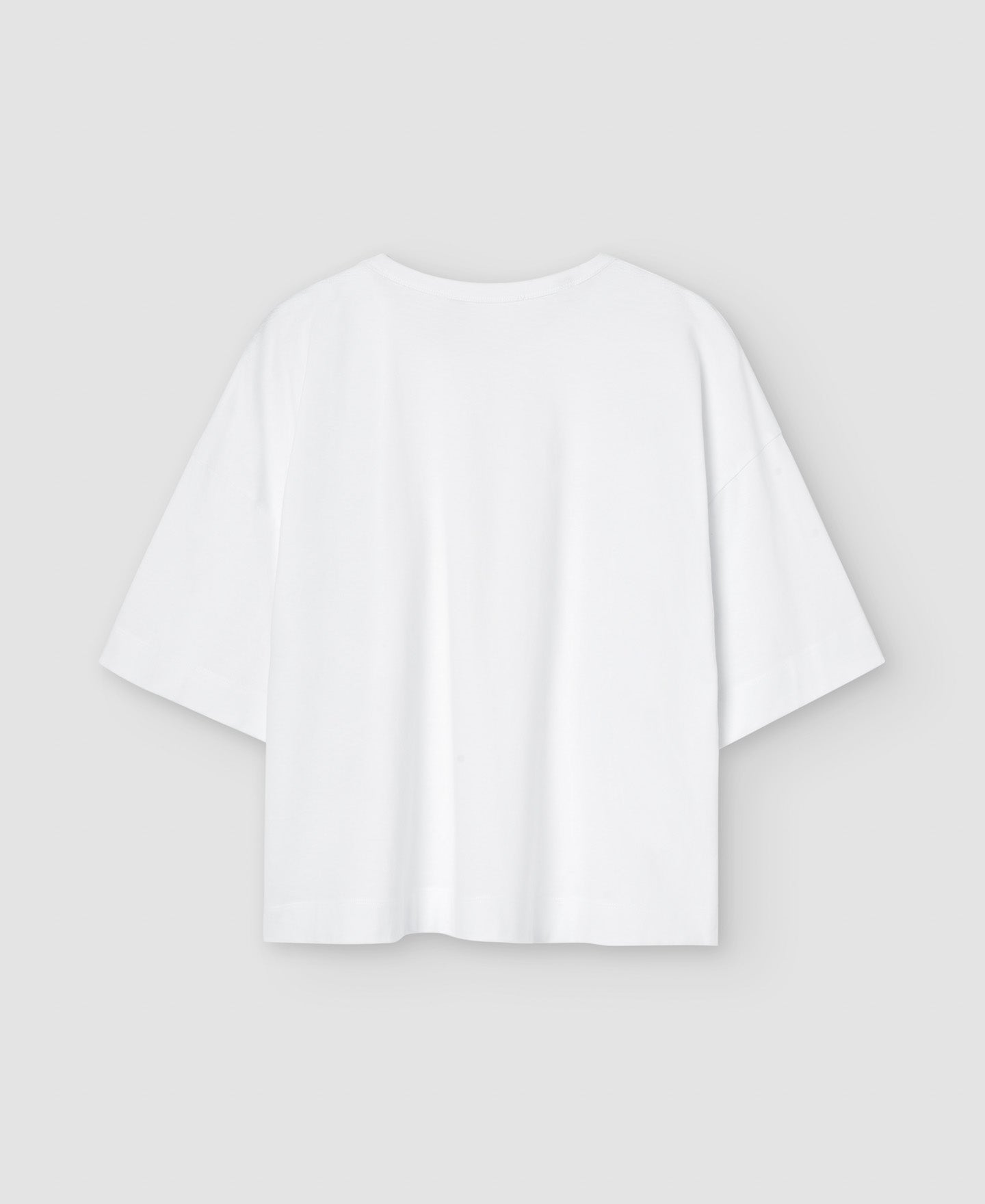Women T-Shirt (Short Sleeve) | Natural White Straight Line Organic Cotton T-Shirt by Spanish designer Adolfo Dominguez