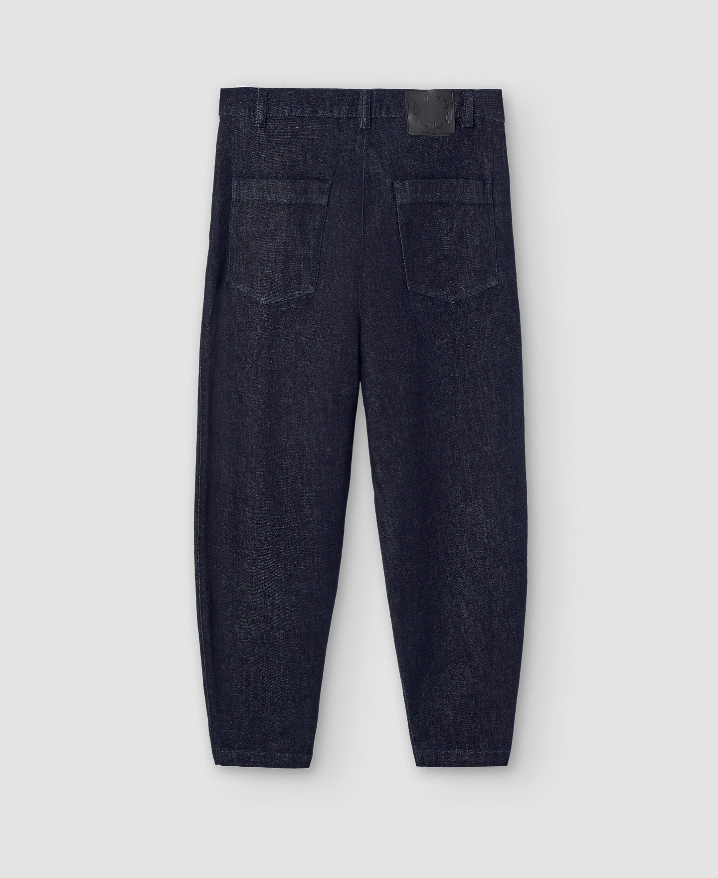 Men Jeans | Navy Blue Carrot Fit Trousers by Spanish designer Adolfo Dominguez