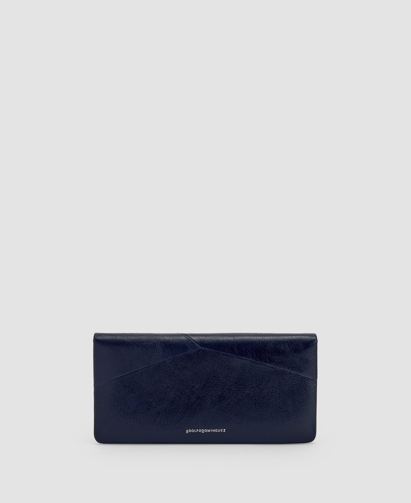 Women Wallet | Navy Blue Cracked Leather Large Wallet by Spanish designer Adolfo Dominguez