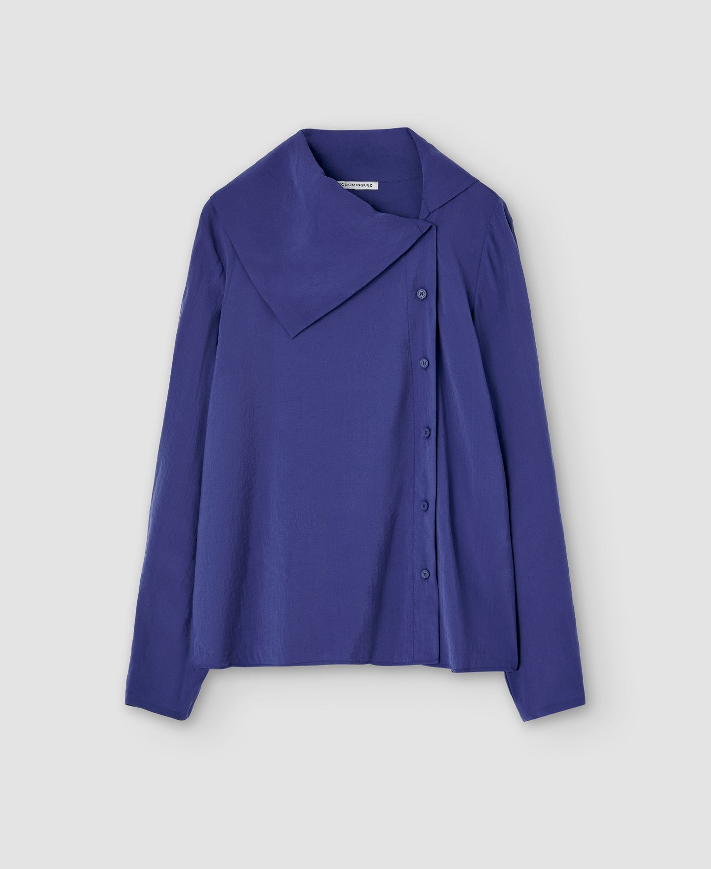 Women Long-Sleeve Shirt | Navy Blue Modal Fabric Shirt by Spanish designer Adolfo Dominguez