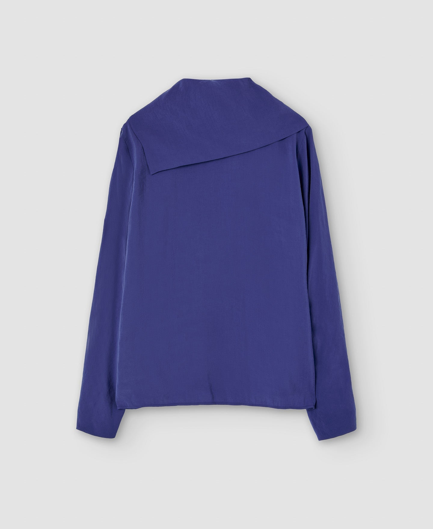 Women Long-Sleeve Shirt | Navy Blue Modal Fabric Shirt by Spanish designer Adolfo Dominguez