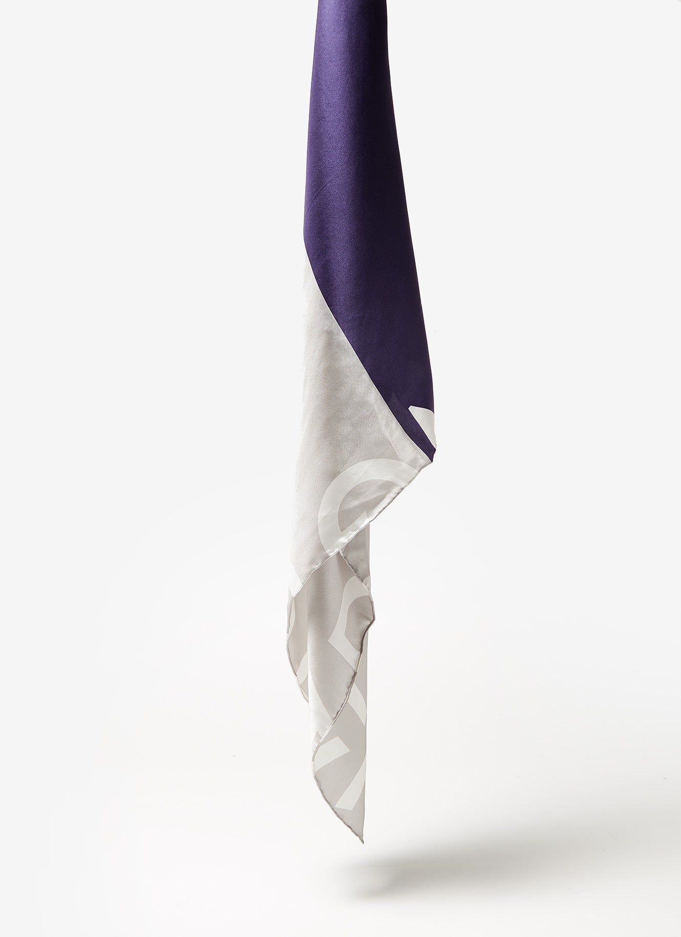 Women Handkerchief | Navy Blue Mulberry Silk Logoed Neckerchief by Spanish designer Adolfo Dominguez