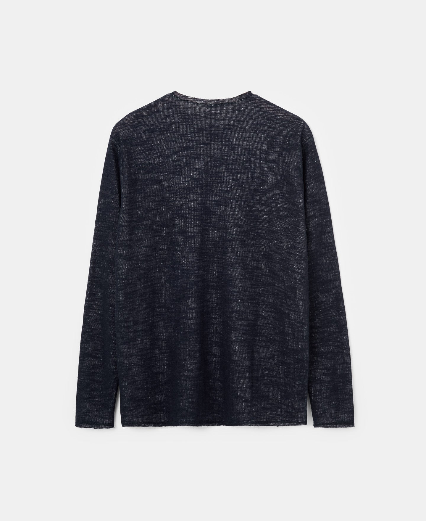 Men Long-Sleeve T-Shirt | Navy Blue Navy Blue Long Sleeve Double T-Shirt by Spanish designer Adolfo Dominguez