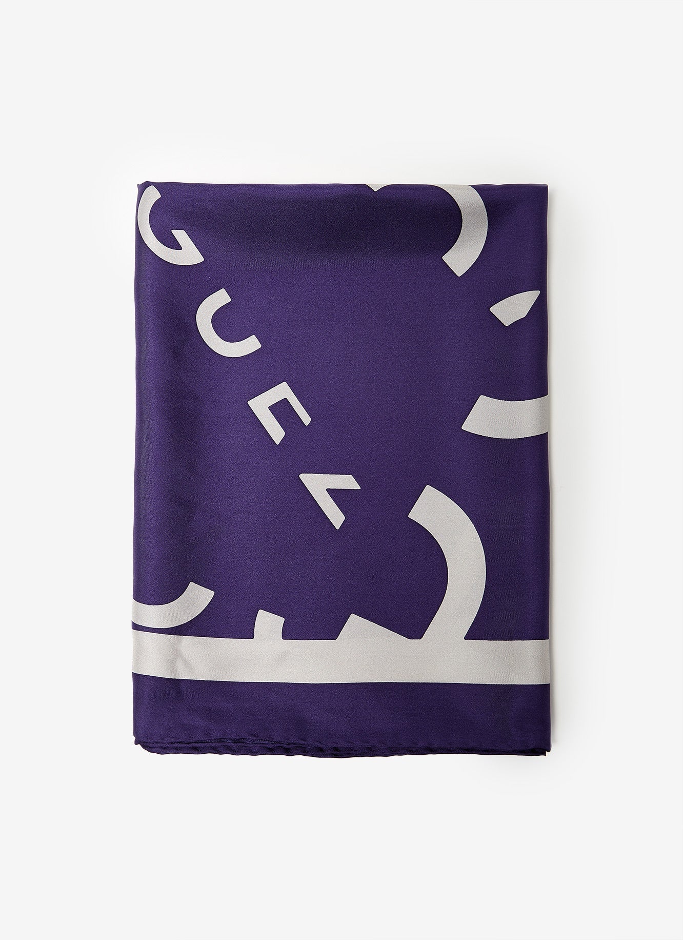 Women Handkerchief | Navy Blue Silk Neckerchief With Logo And Frame by Spanish designer Adolfo Dominguez