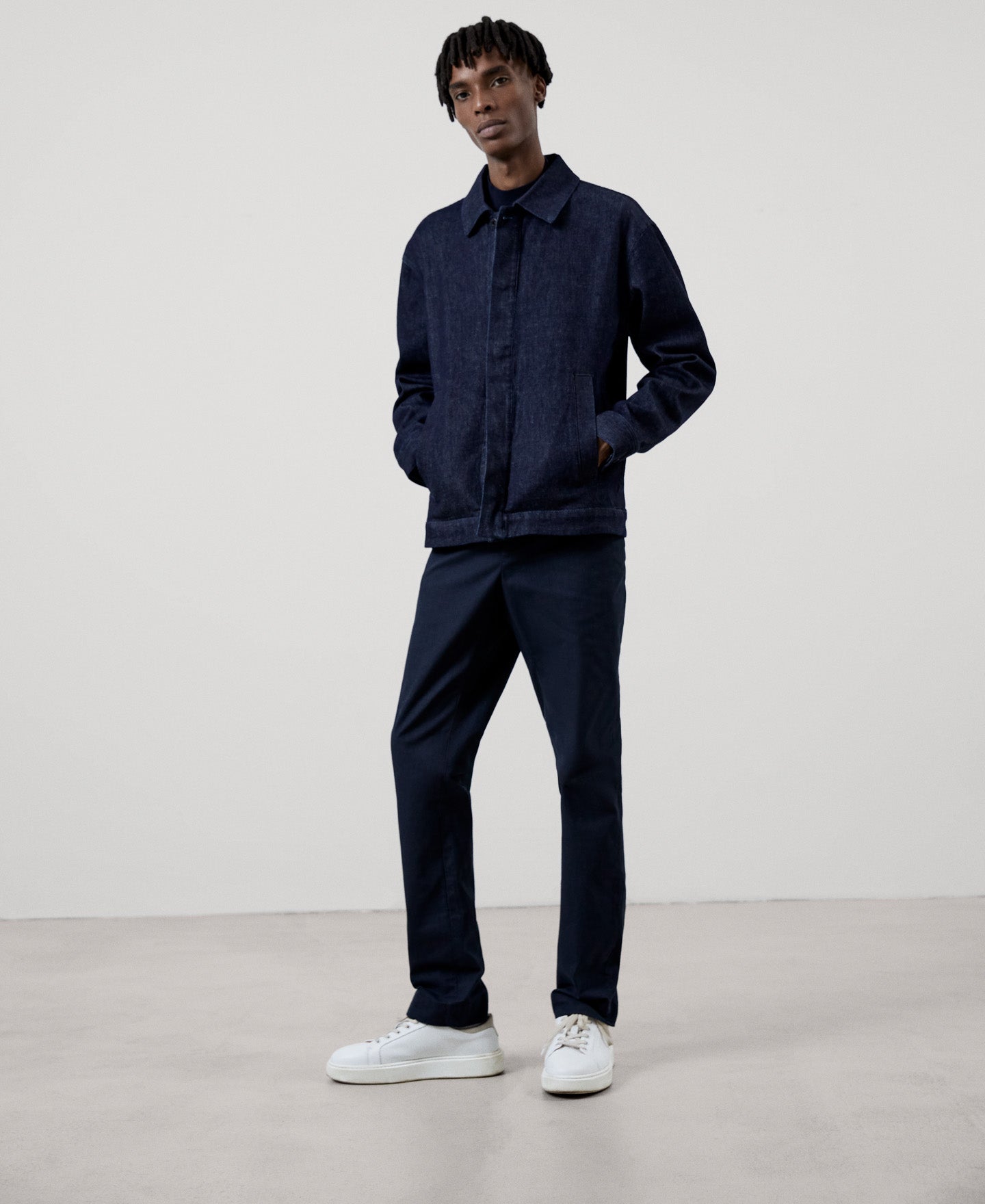 Men Trousers | Navy Blue Trousers For Men by Spanish designer Adolfo Dominguez