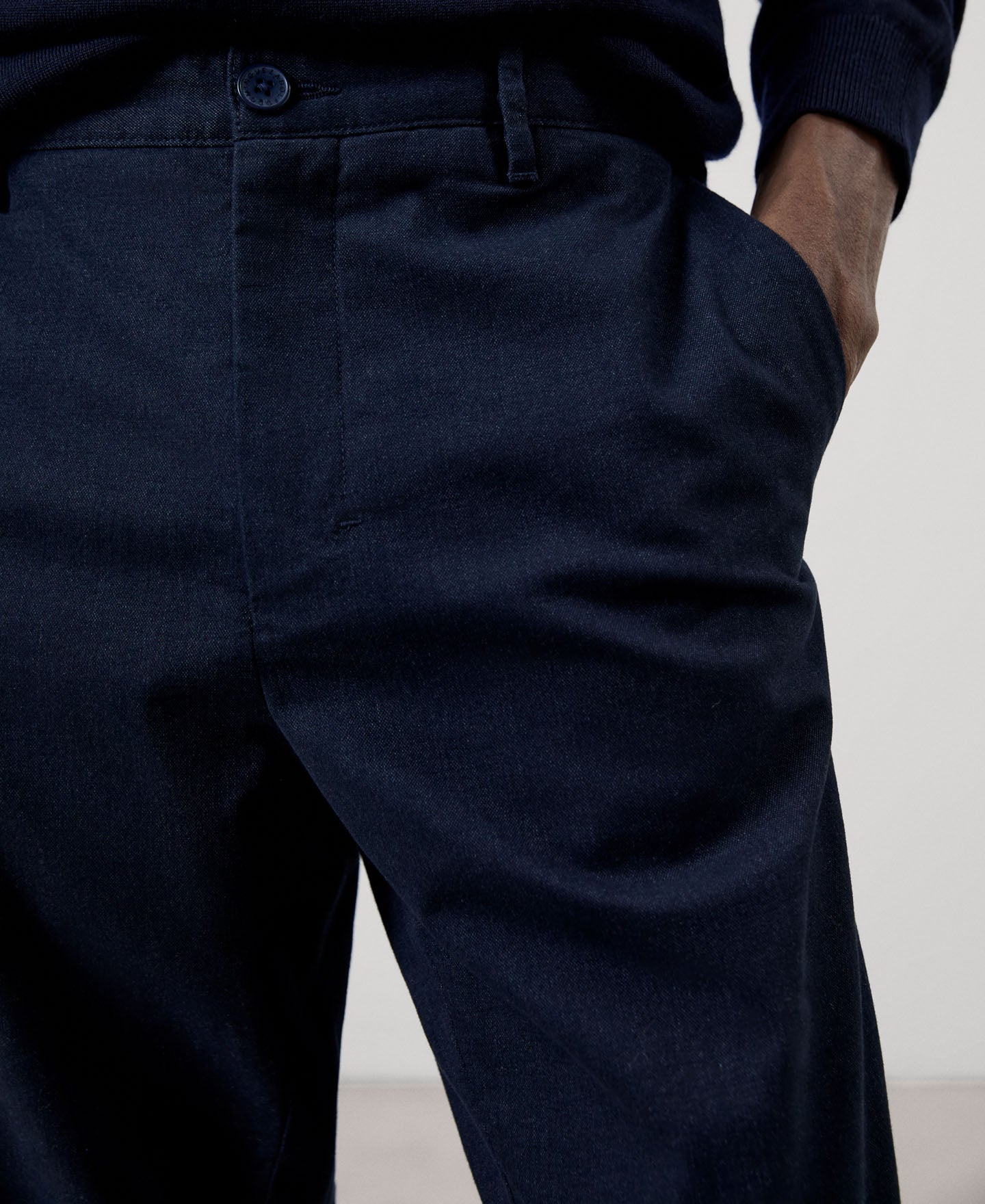 Men Trousers | Navy Blue Trousers For Men by Spanish designer Adolfo Dominguez