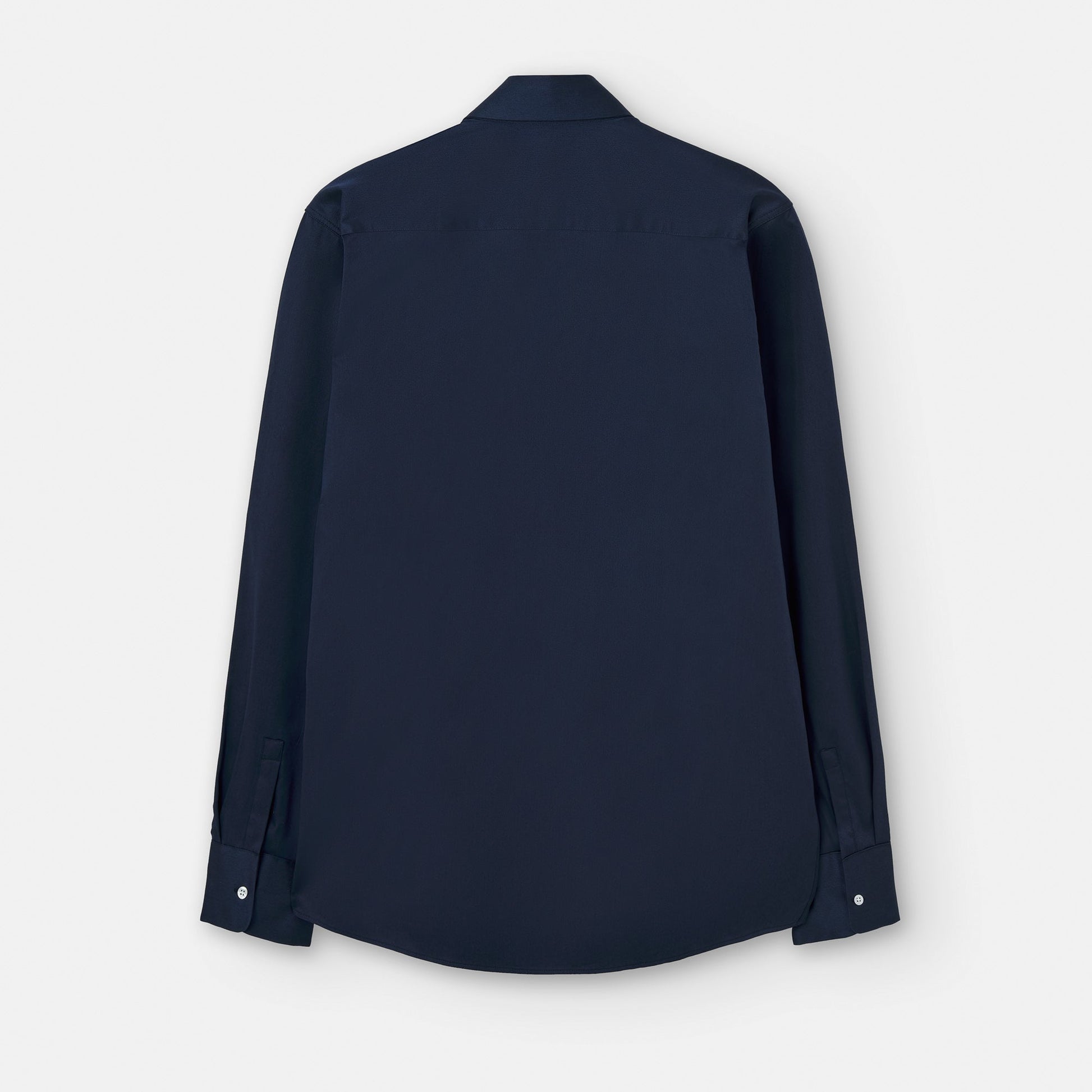 Men Shirt | Navyblue Responsible Lyocell And Cotton Shirt by Spanish designer Adolfo Dominguez