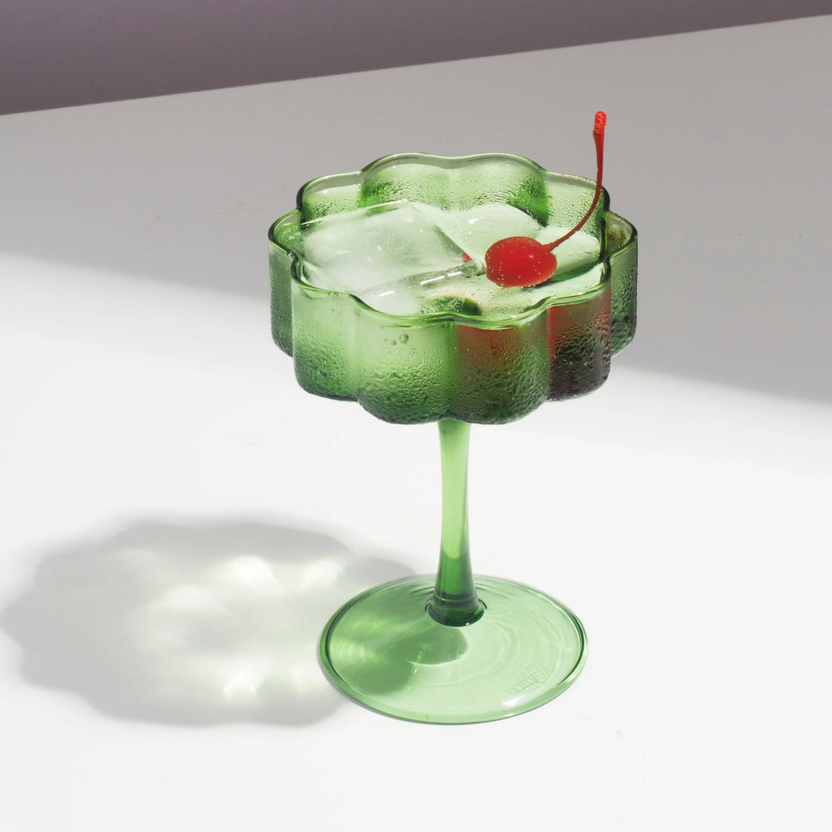 TWO x WAVE COUPE GLASSES - GREEN