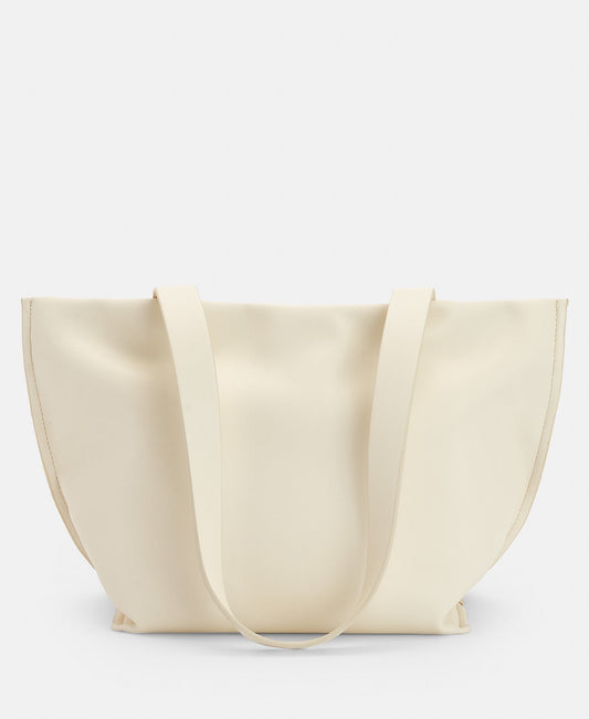 Women Bags | Off White Recycled Polyurethane Basket by Spanish designer Adolfo Dominguez