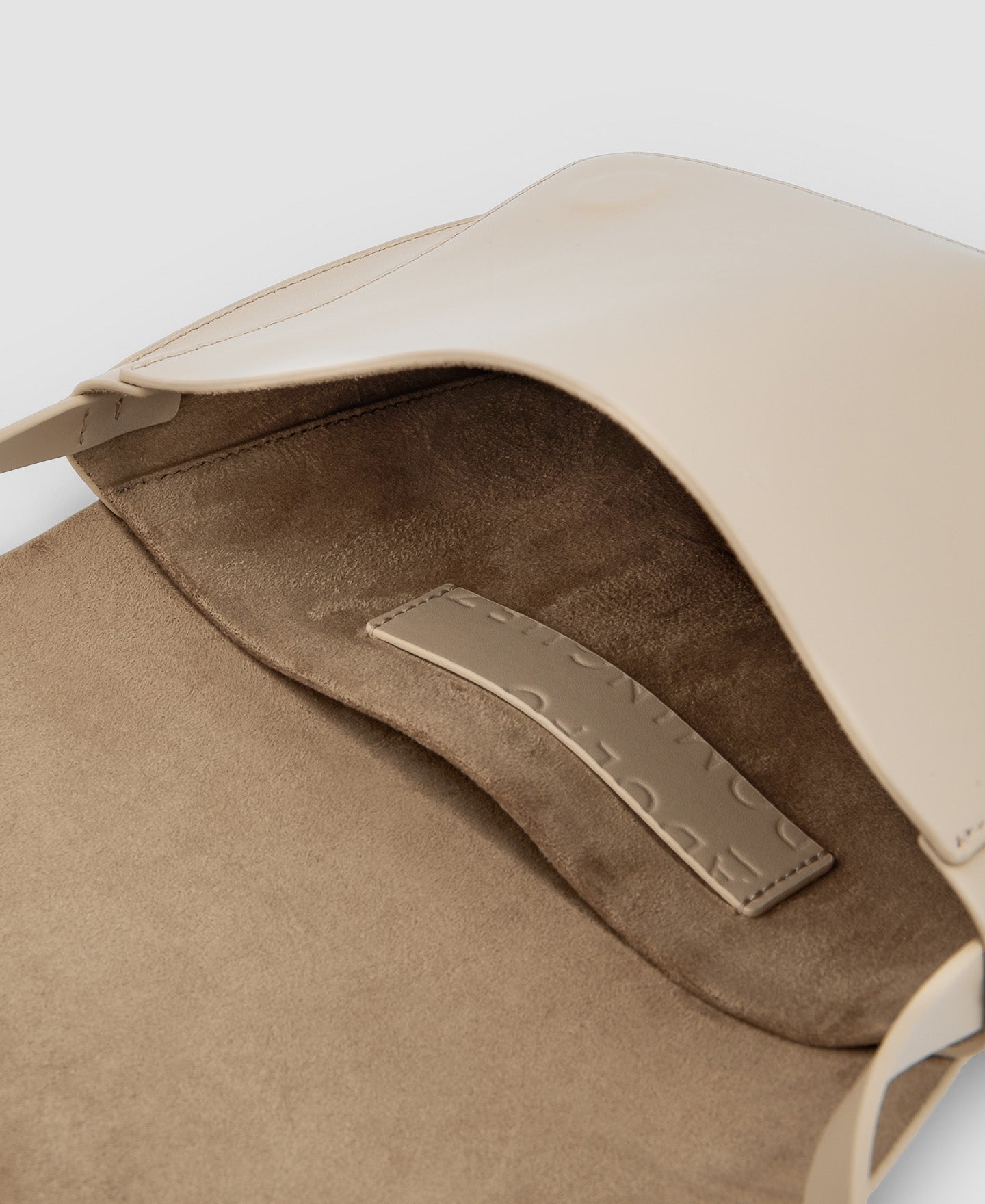 Women Leather Bag | Off White Vachetta Shoulder Bag by Spanish designer Adolfo Dominguez