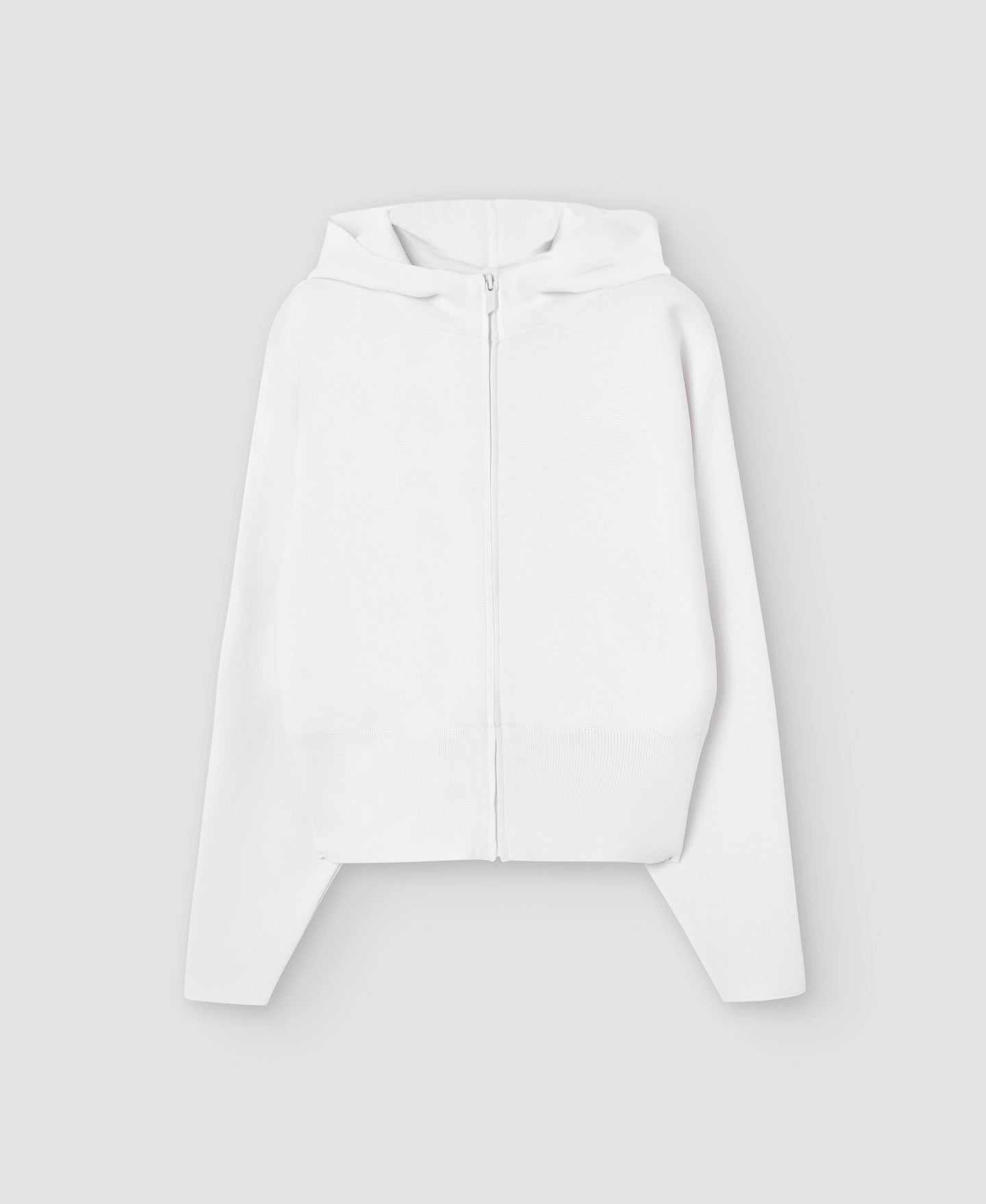 Women Knit Jacket | Off White Viscose And Recycled Nylon Bomber Jacket by Spanish designer Adolfo Dominguez