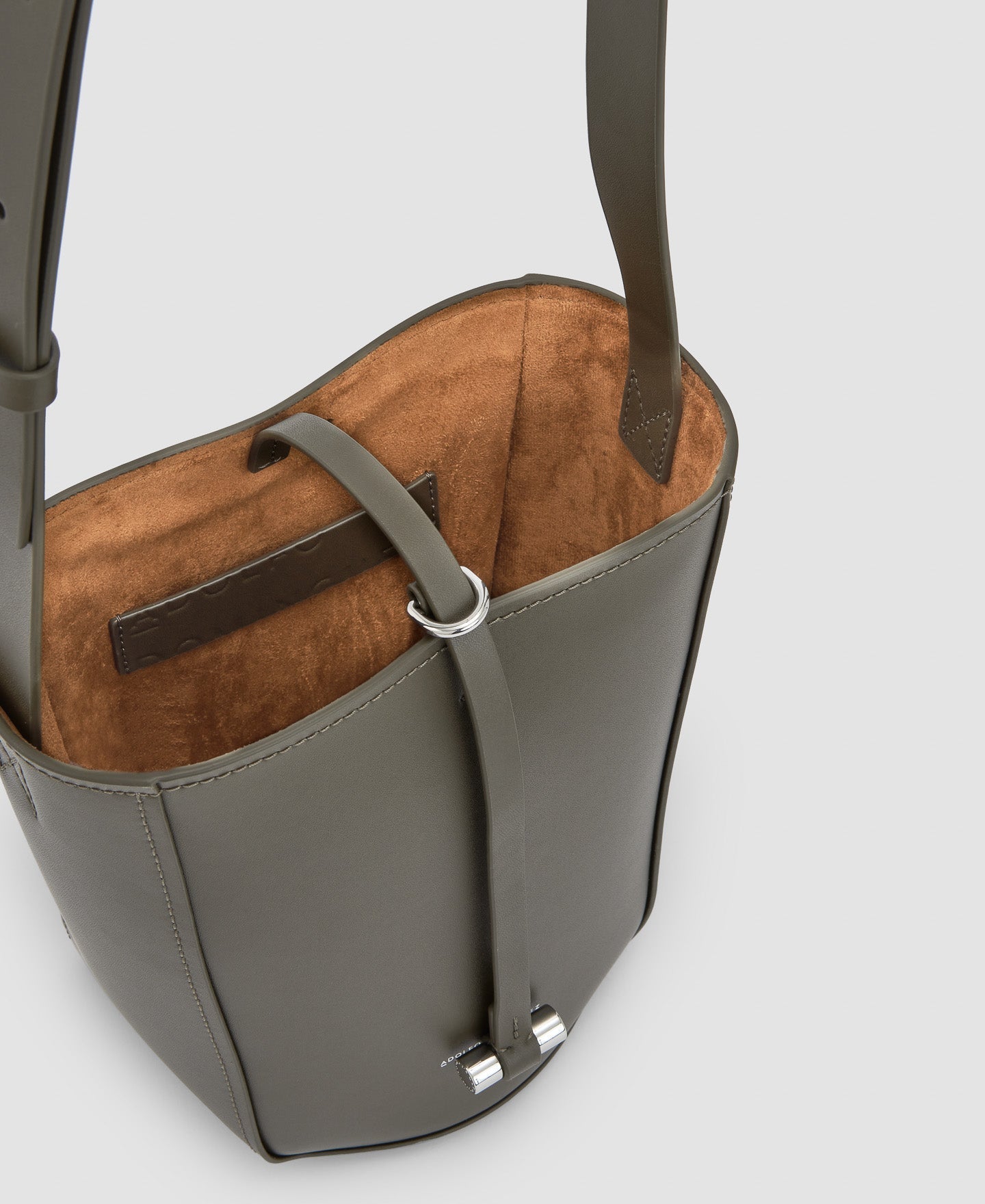 Women Leather Bag | Olive Green Leather Bag by Spanish designer Adolfo Dominguez