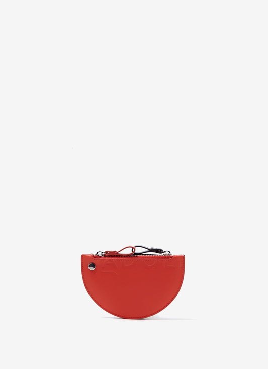 Women Wallet | Orange Half-Moon Vachetta Leather Wallet by Spanish designer Adolfo Dominguez