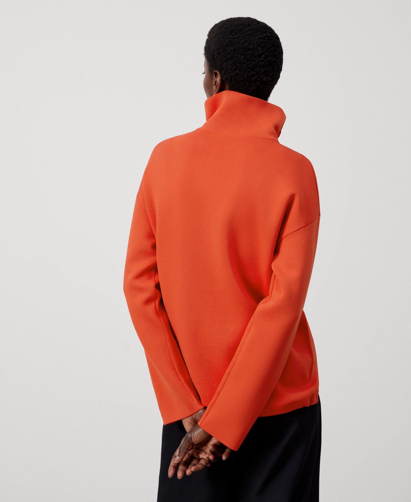 Women Knit Jacket | Orange Knit Jacket by Spanish designer Adolfo Dominguez