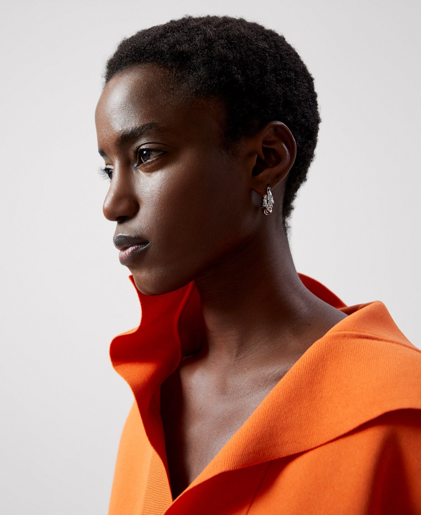 Women Jersey | Orange Recycled Nylon Sweater by Spanish designer Adolfo Dominguez