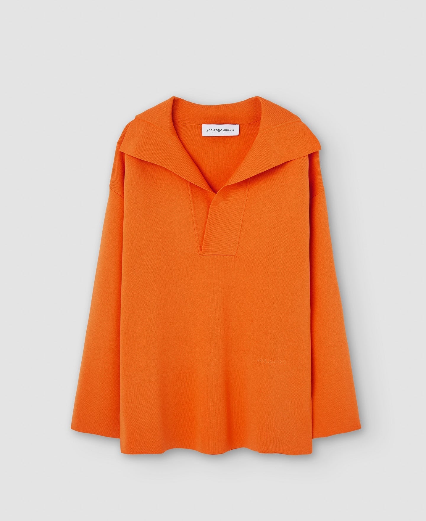 Women Jersey | Orange Recycled Nylon Sweater by Spanish designer Adolfo Dominguez