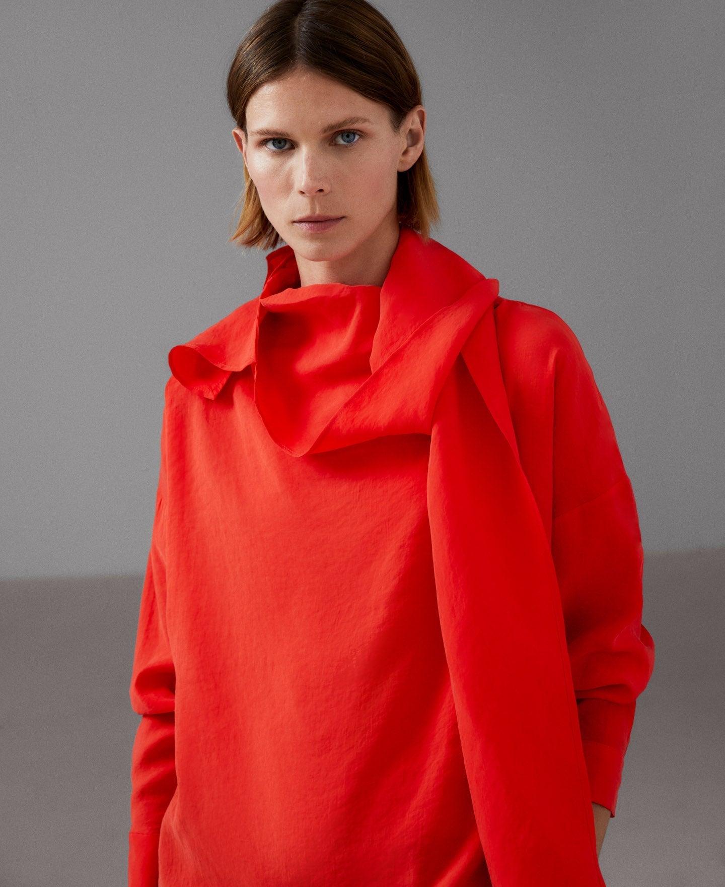 Women Shirt | Pink Modal Fabric Blouse by Spanish designer Adolfo Dominguez