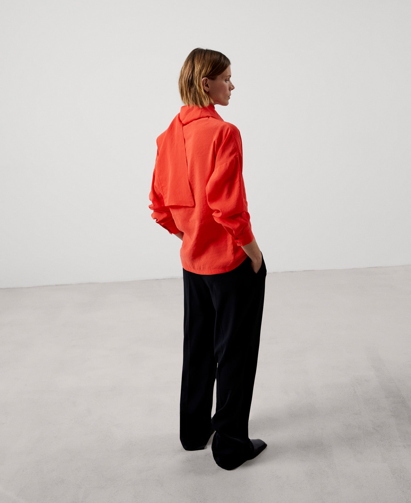 Women Shirt | Pink Modal Fabric Blouse by Spanish designer Adolfo Dominguez