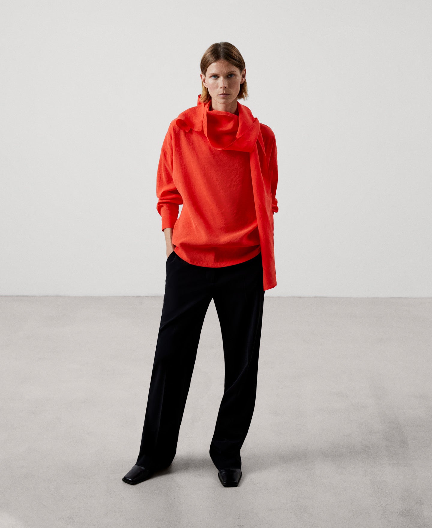 Women Shirt | Pink Modal Fabric Blouse by Spanish designer Adolfo Dominguez